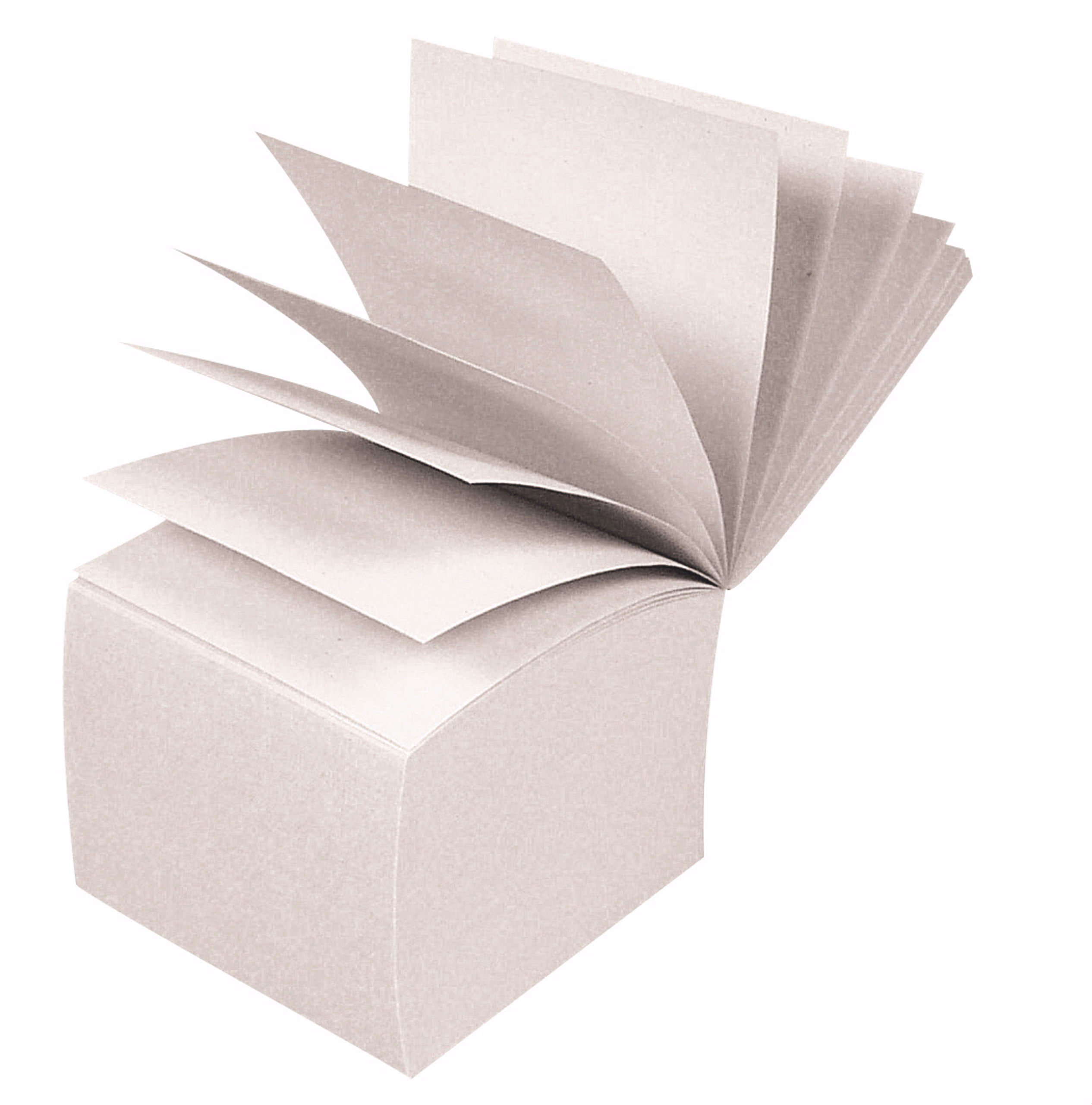 Memoblok van gerecycled papier - gelijmd