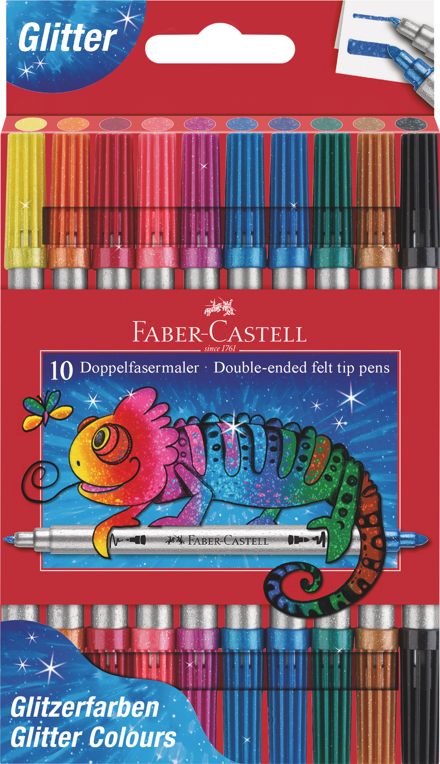FABER-CASTELL Doppelfasermaler Glitzer