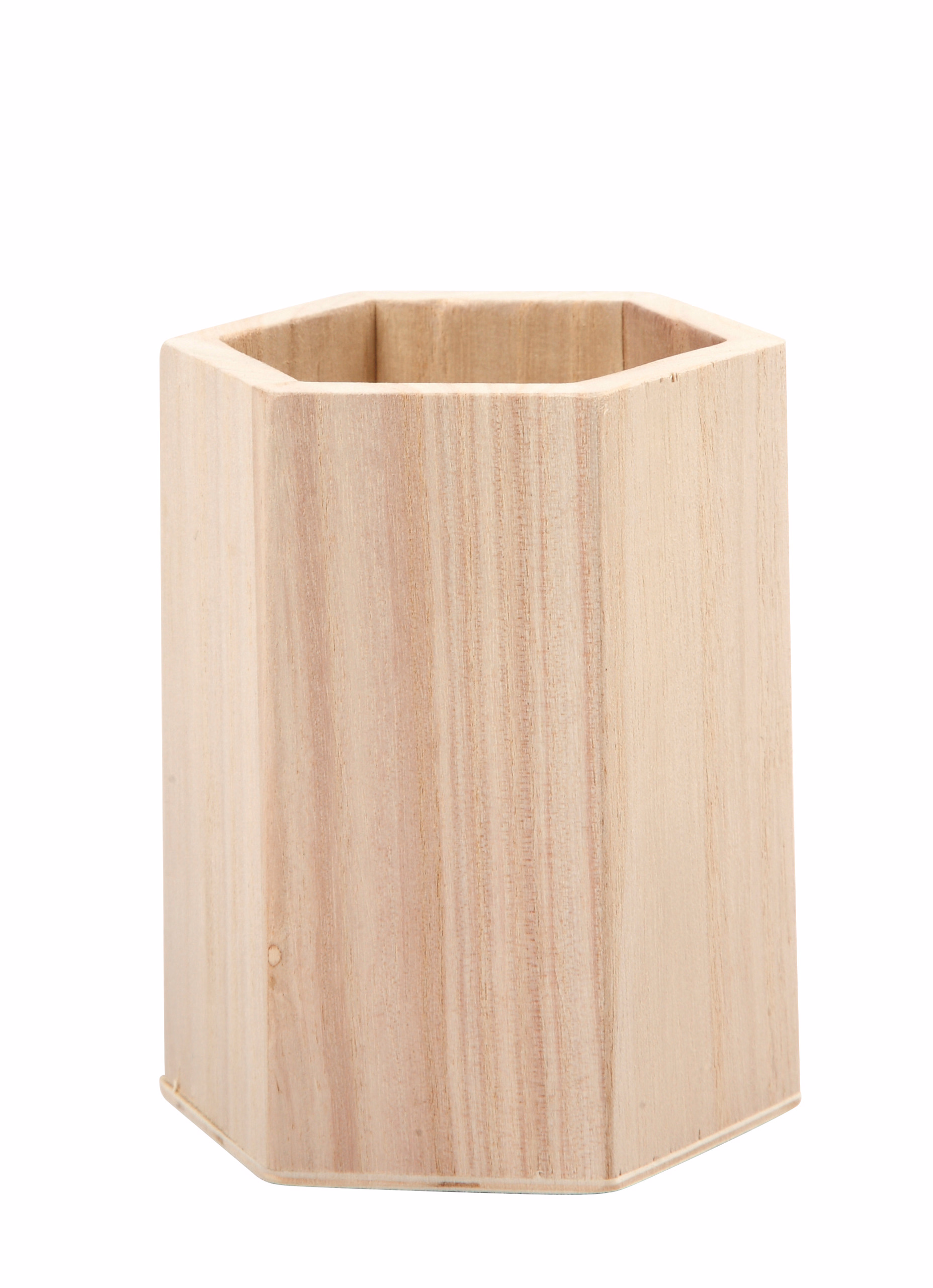 Holz-Stiftehalter sechseckig