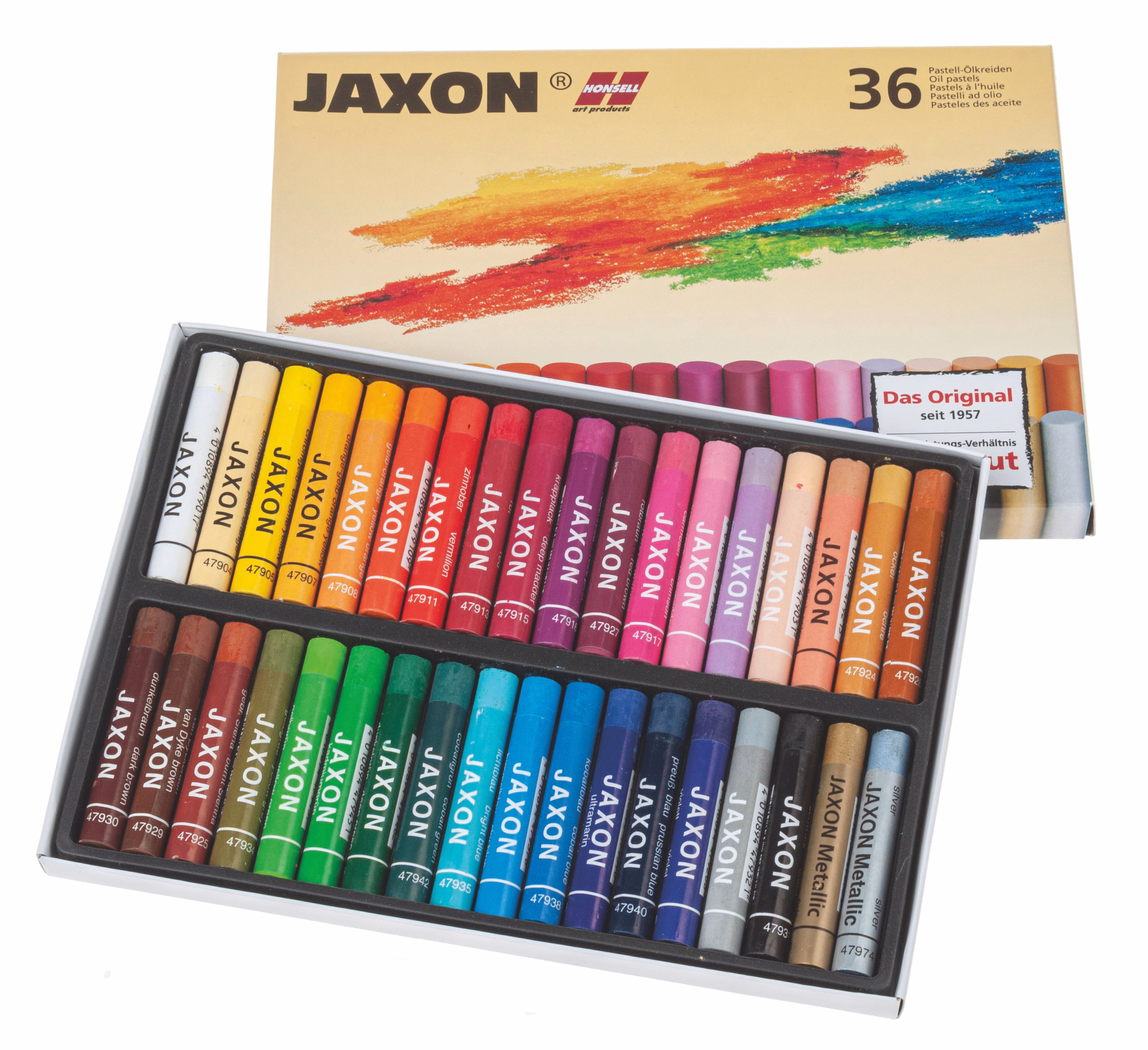 JAXON oliepastelkrijt (ø11 mm) 36 stuks