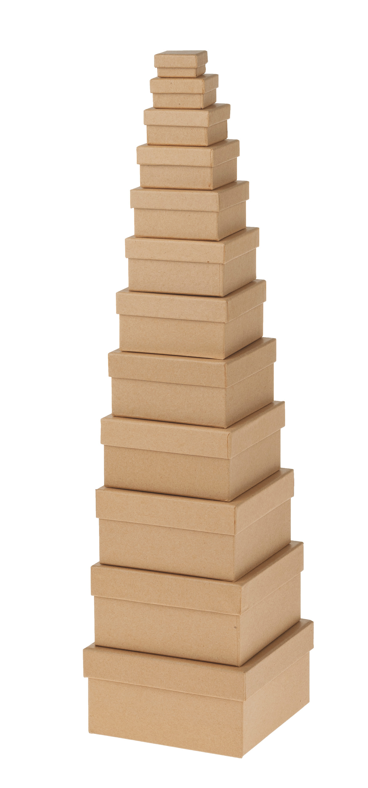 Pappboxen, 12er-Set natur | natur