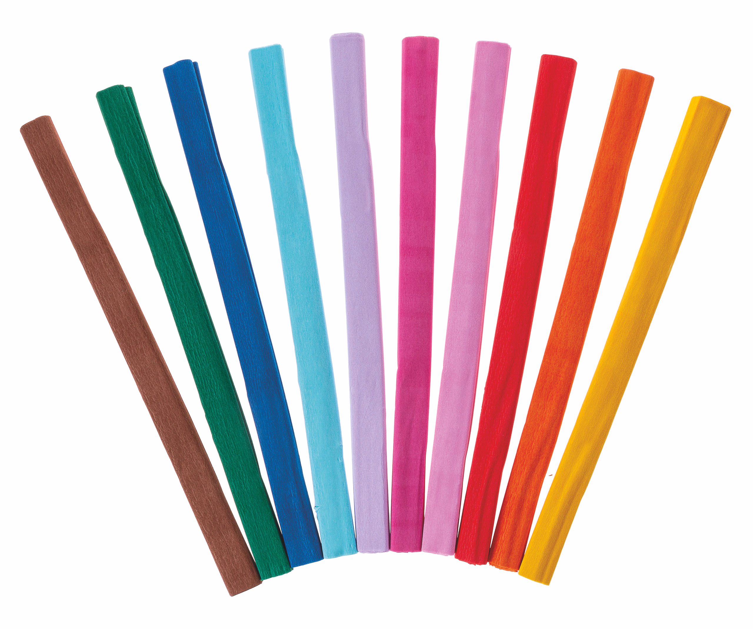 Krepppapier, 10 Rollen fb.sort.(50x250cm) nassfest