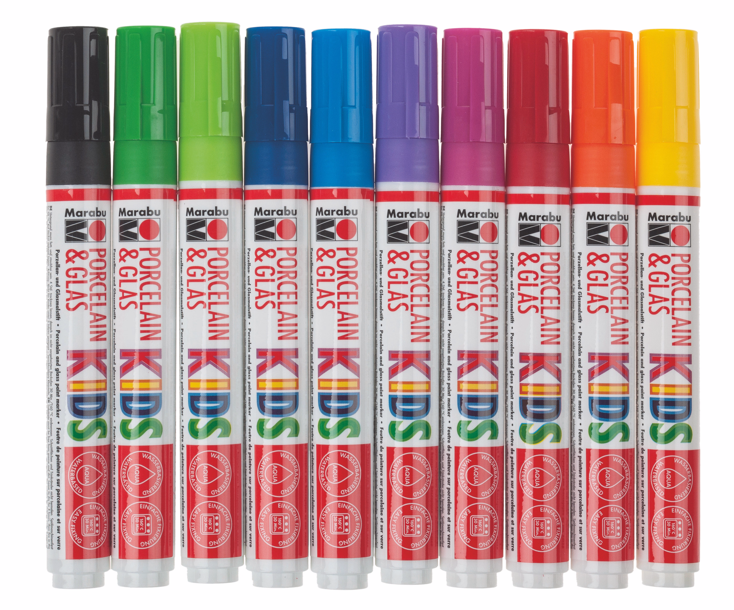 Marabu Porzellanmalstifte für Kinder, 10er-Set