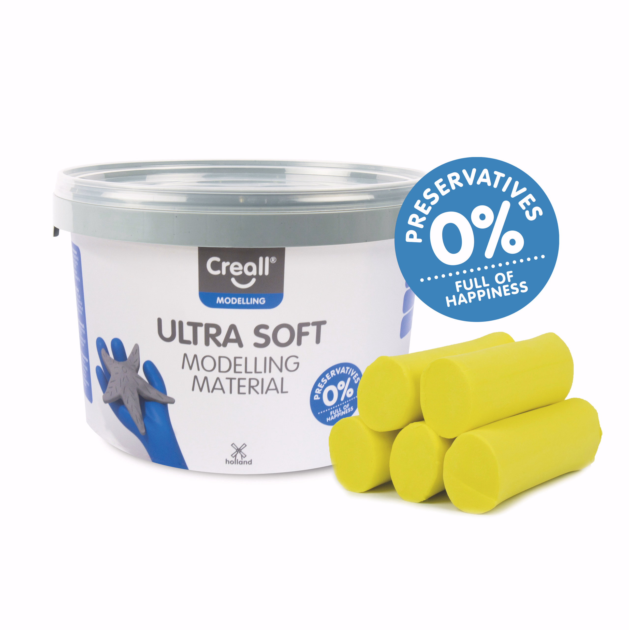 Creall Ultra Soft, ultraweiche Knete, 1100 g gelb
