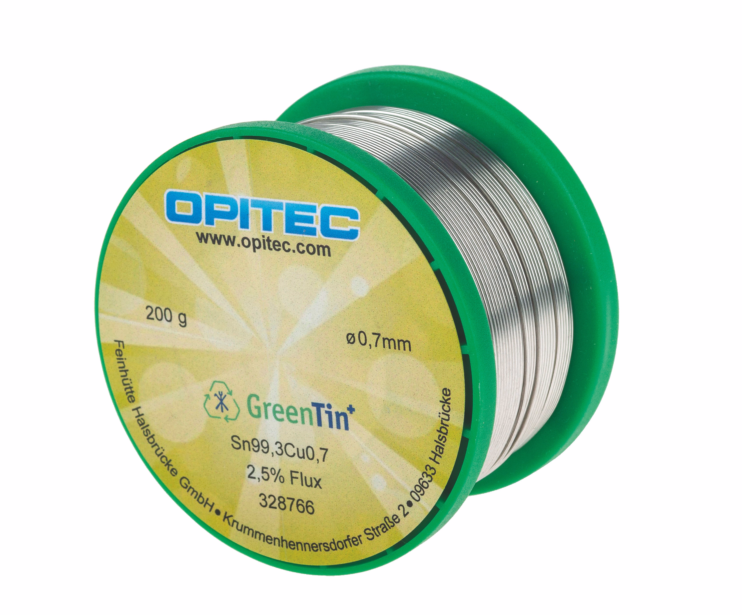 OPITEC Elektroniklot, Sn99,3Cu0,7, 0,7 mm, 200 g