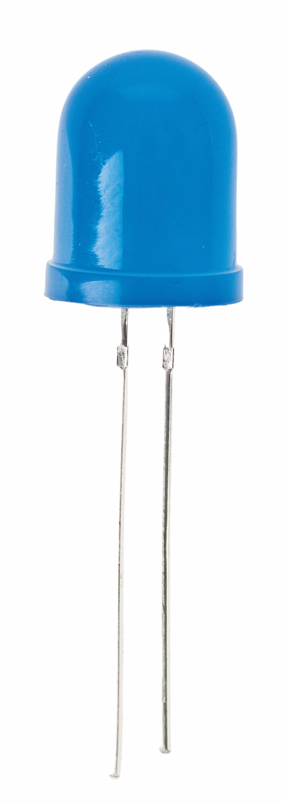 Jumbo lichtdiodes (10 mm) blauw, 10 stuks