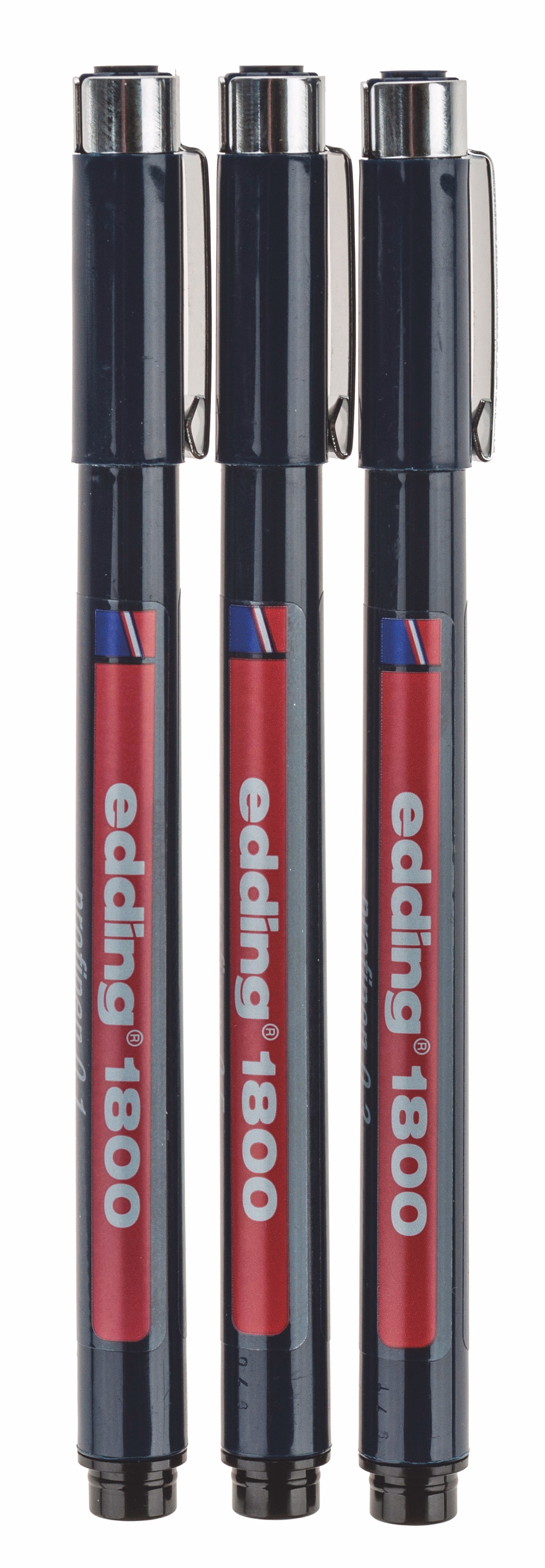 edding 1800 Profipen, schwarz, 3er-Set