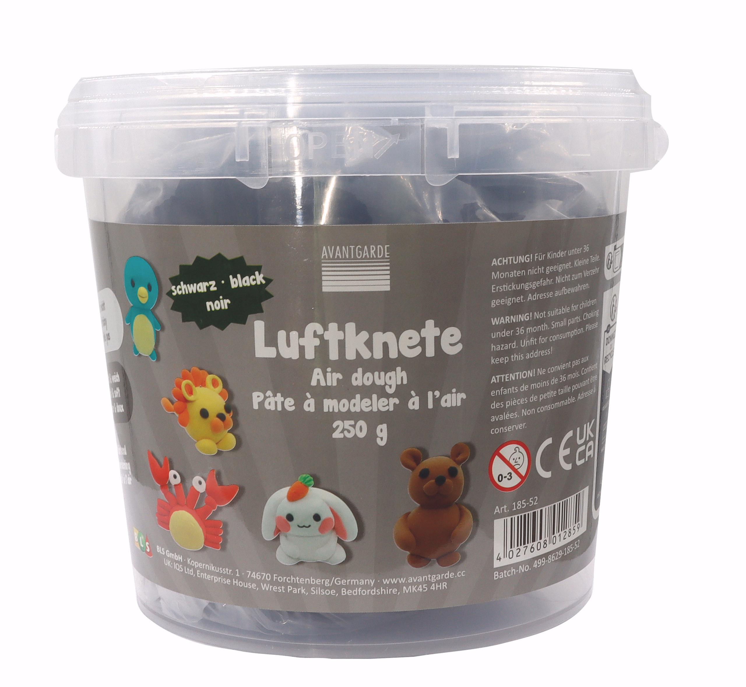 Pâte à modeler aérienne, La pâte..., noir