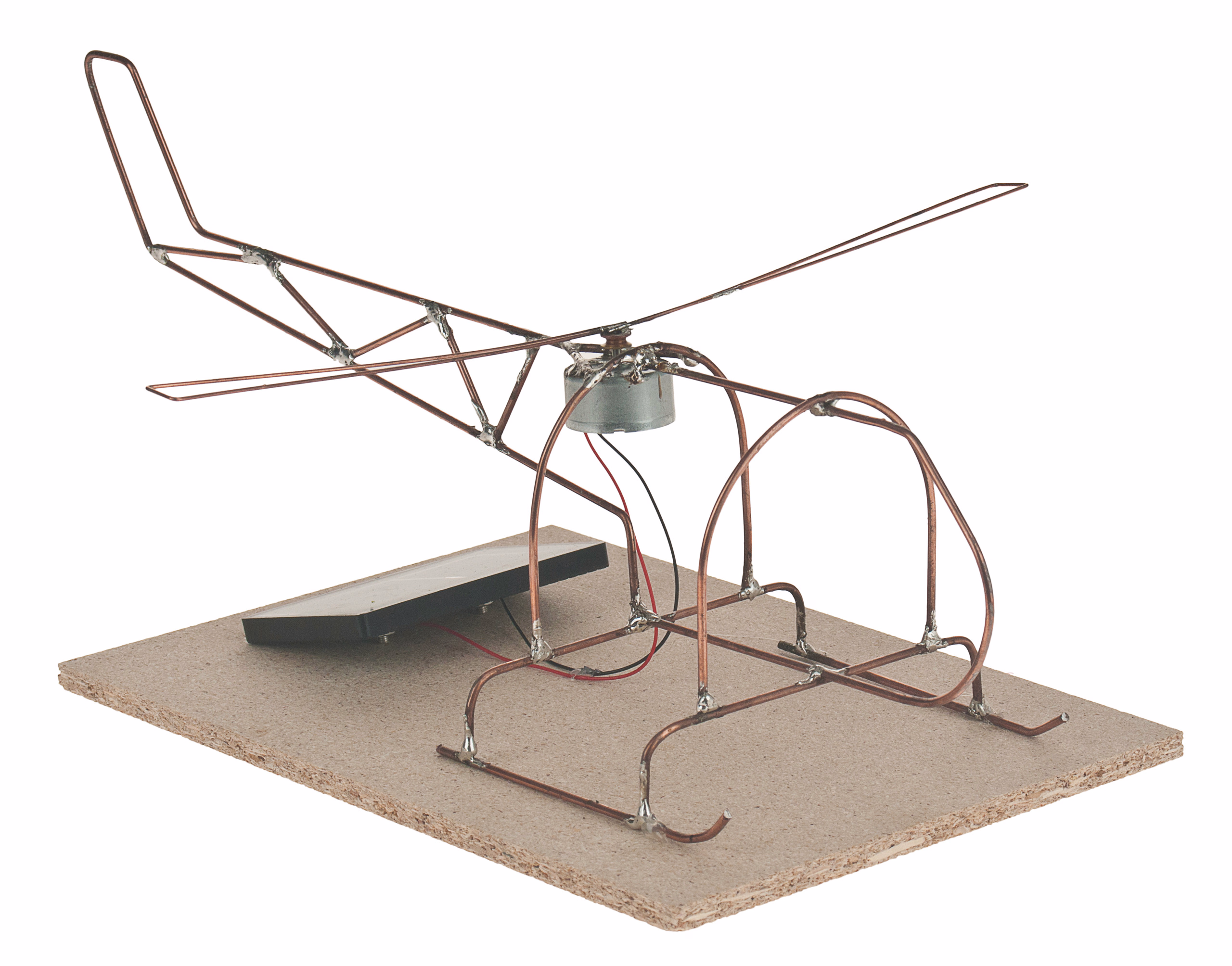 OPITEC Hélicoptère solaire, Travail ..., la pièce