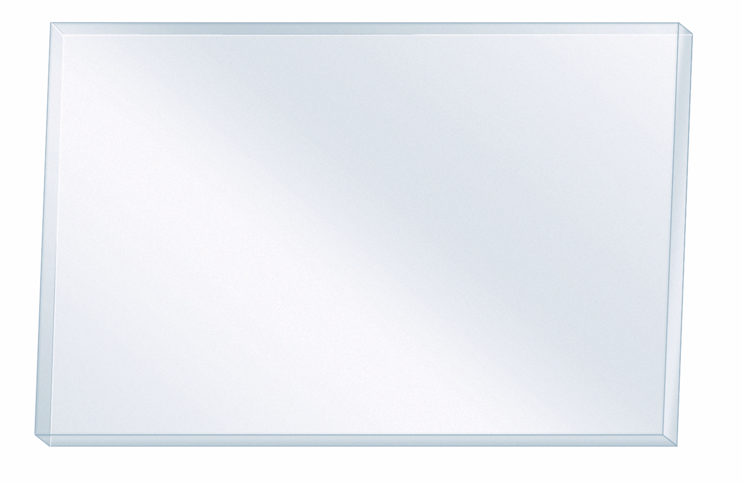 Vetro acrilico, 100x65mm spessore 10-12mm, 1 pezzo