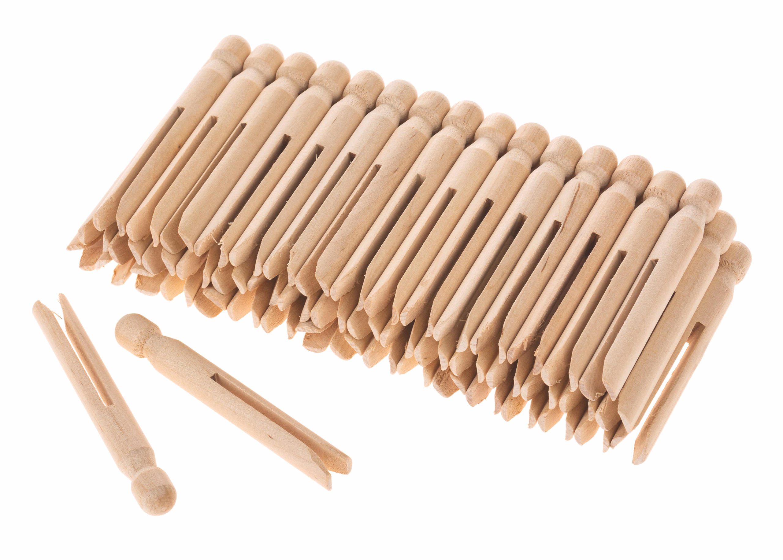 Pinza de madera con bola (15 x 110 mm) 50 ud.