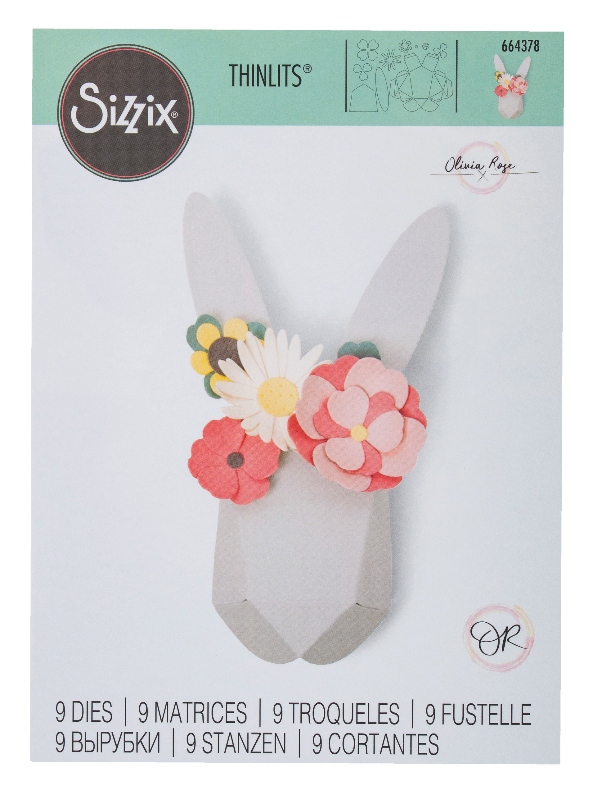 Sizzix® Thinlits[TM] Die Set 8pk - Rabbit | 648893
