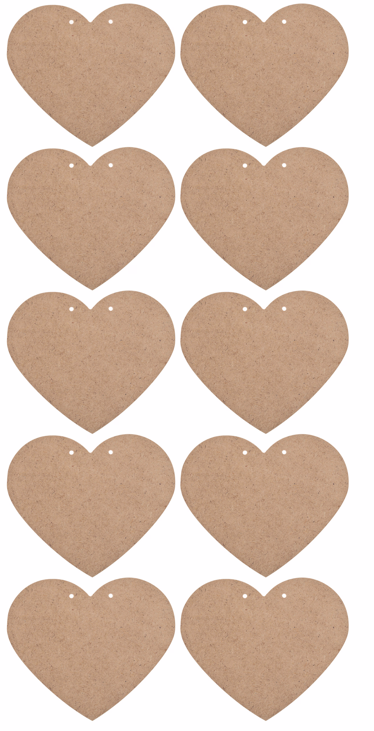 Holz Herz, 10 Stück natur (160 x 135 x 3 mm)