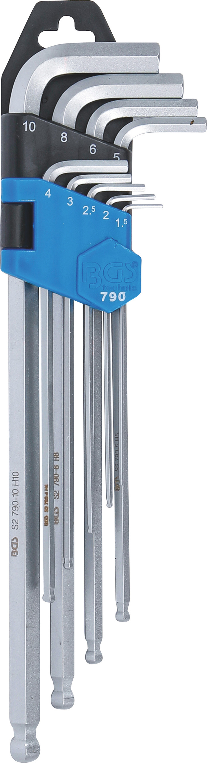 Set de clefs mâles coudées, en acier ...,