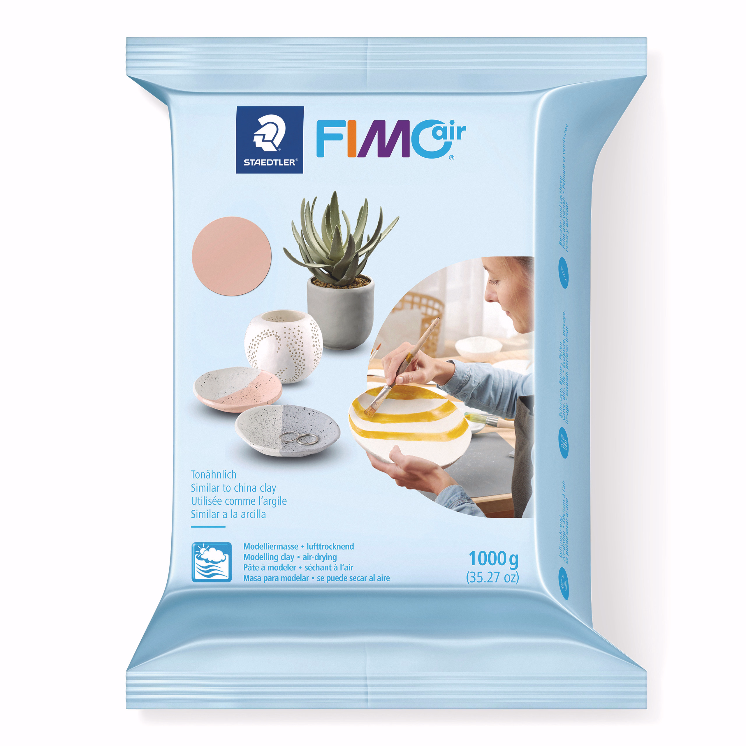 FimoAir Modelliermasse, 1000 g blassrosa