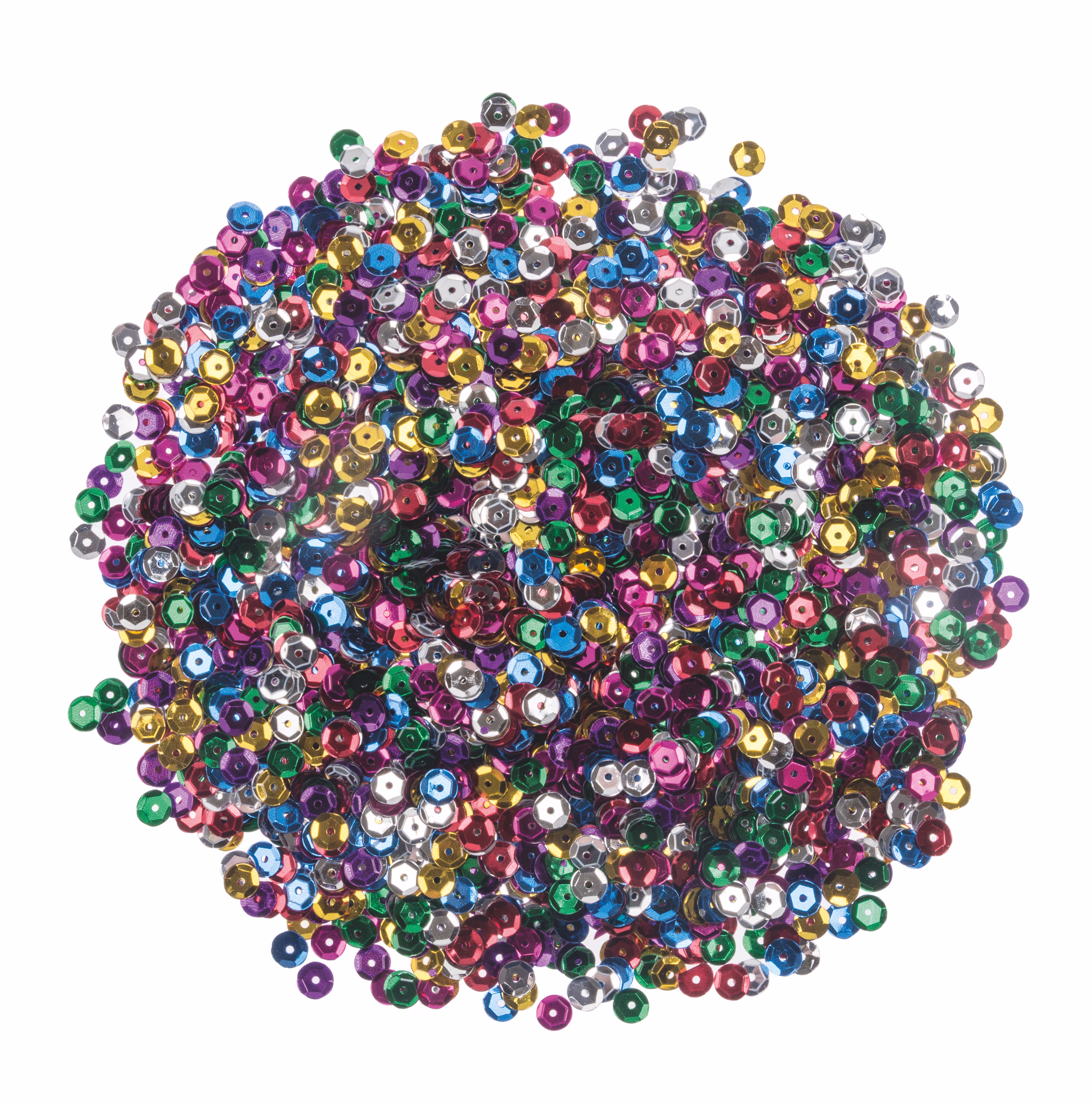 Pailletten, 100 g farbig sortiert (6 mm)
