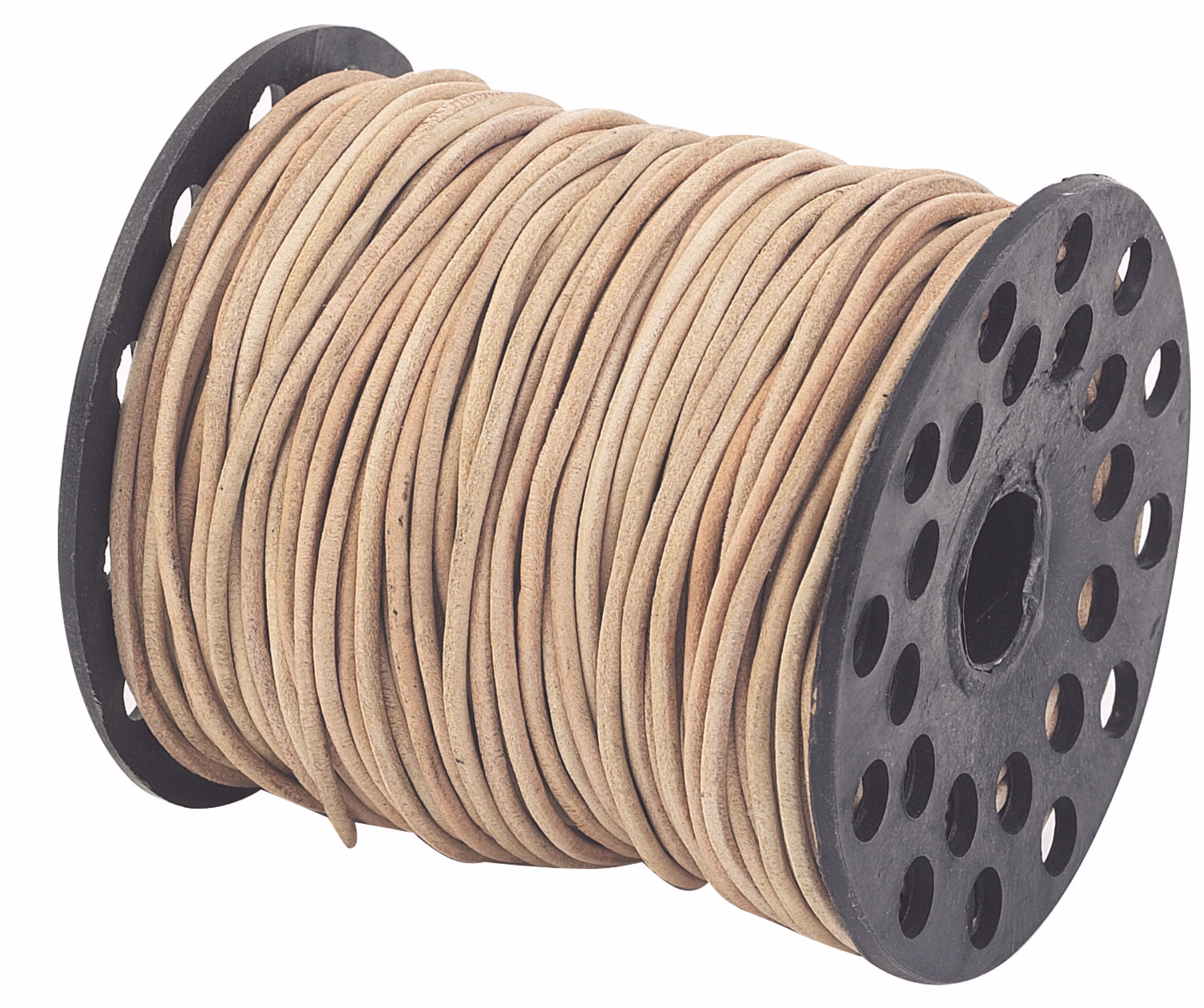 Lederriemen (2 mm), 50 m natur