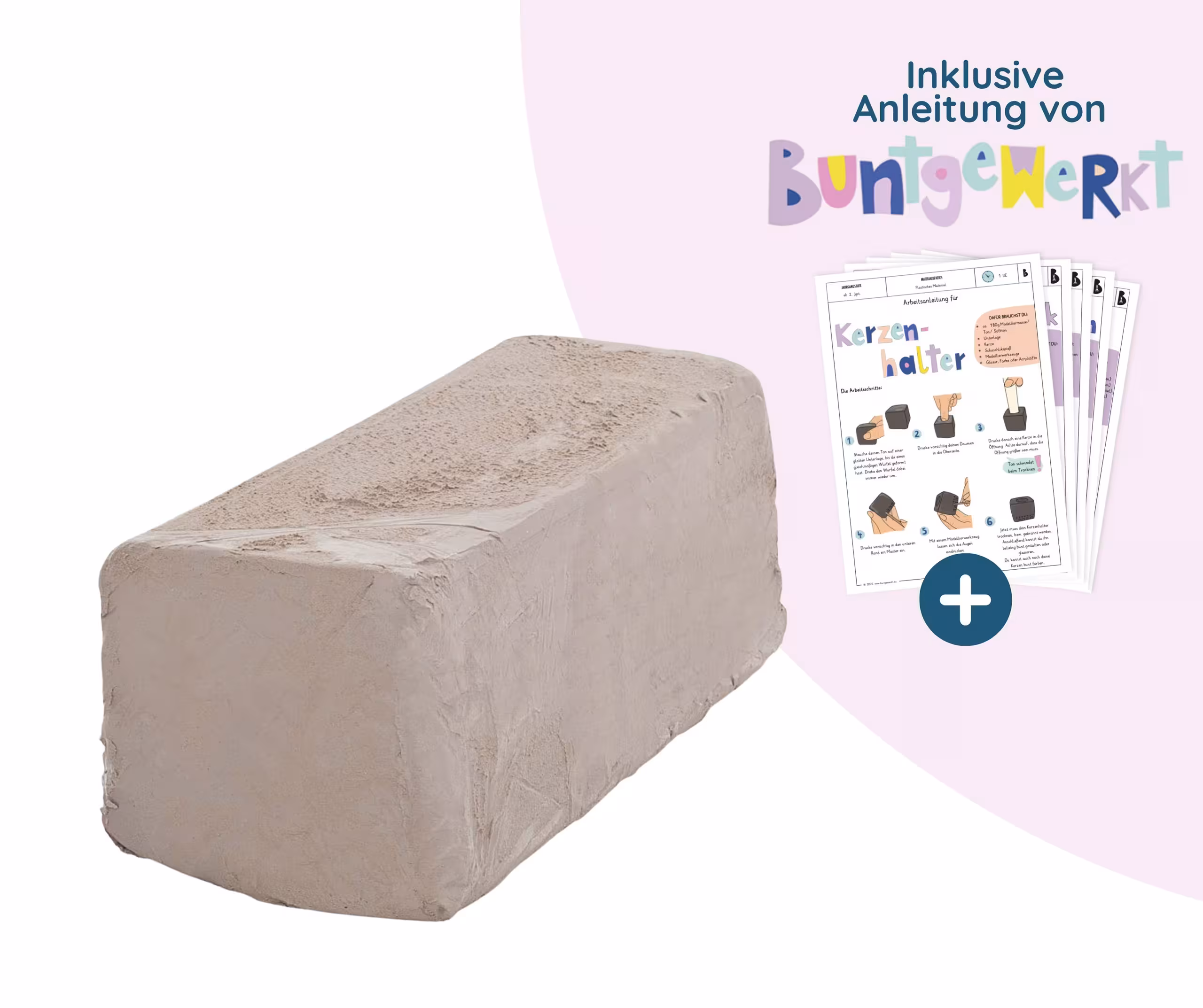 Witgert TONmasse weiß inkl. Anleitung Buntgewerkt