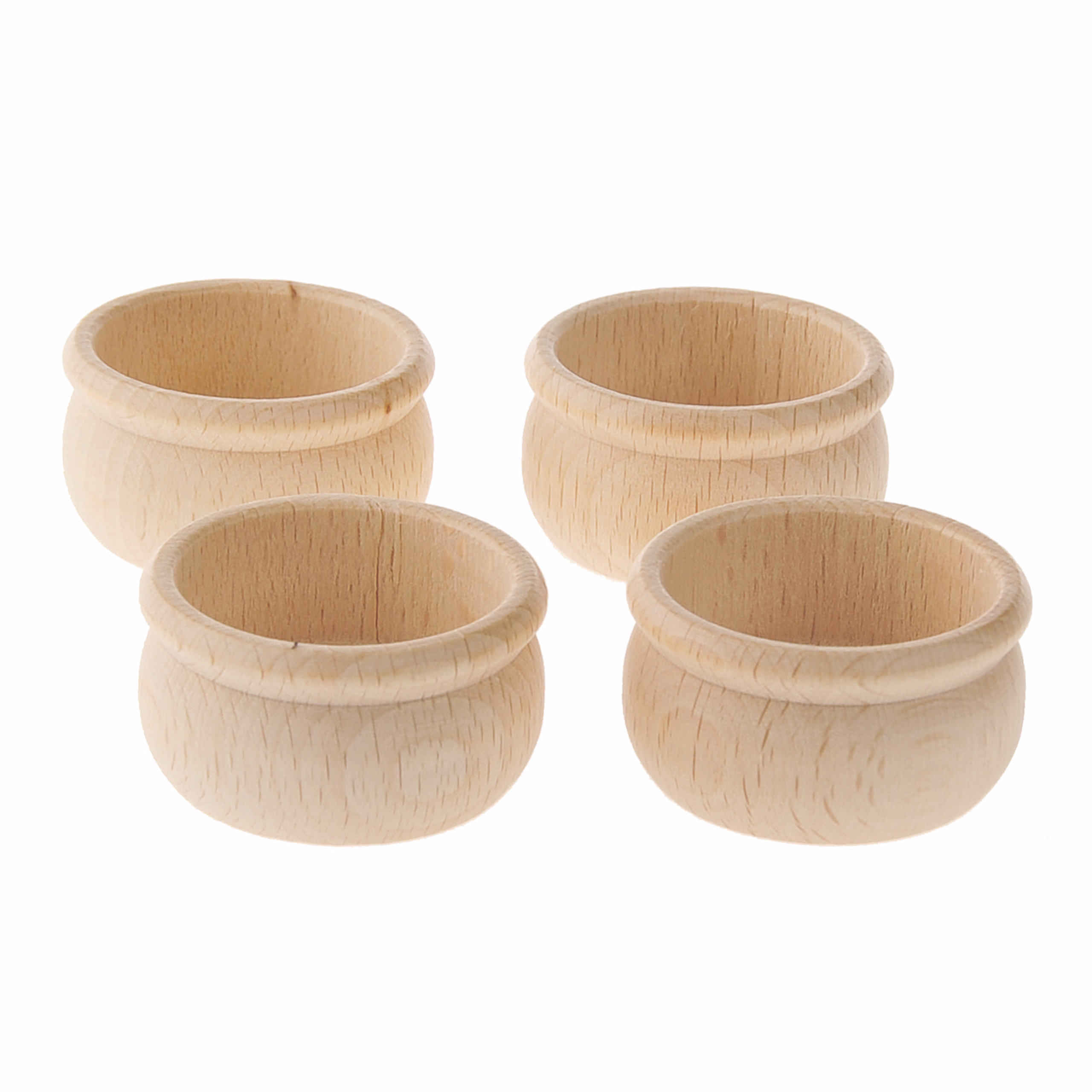 Houten kaarsenhouders (25 x 50 mm) 4 stuks