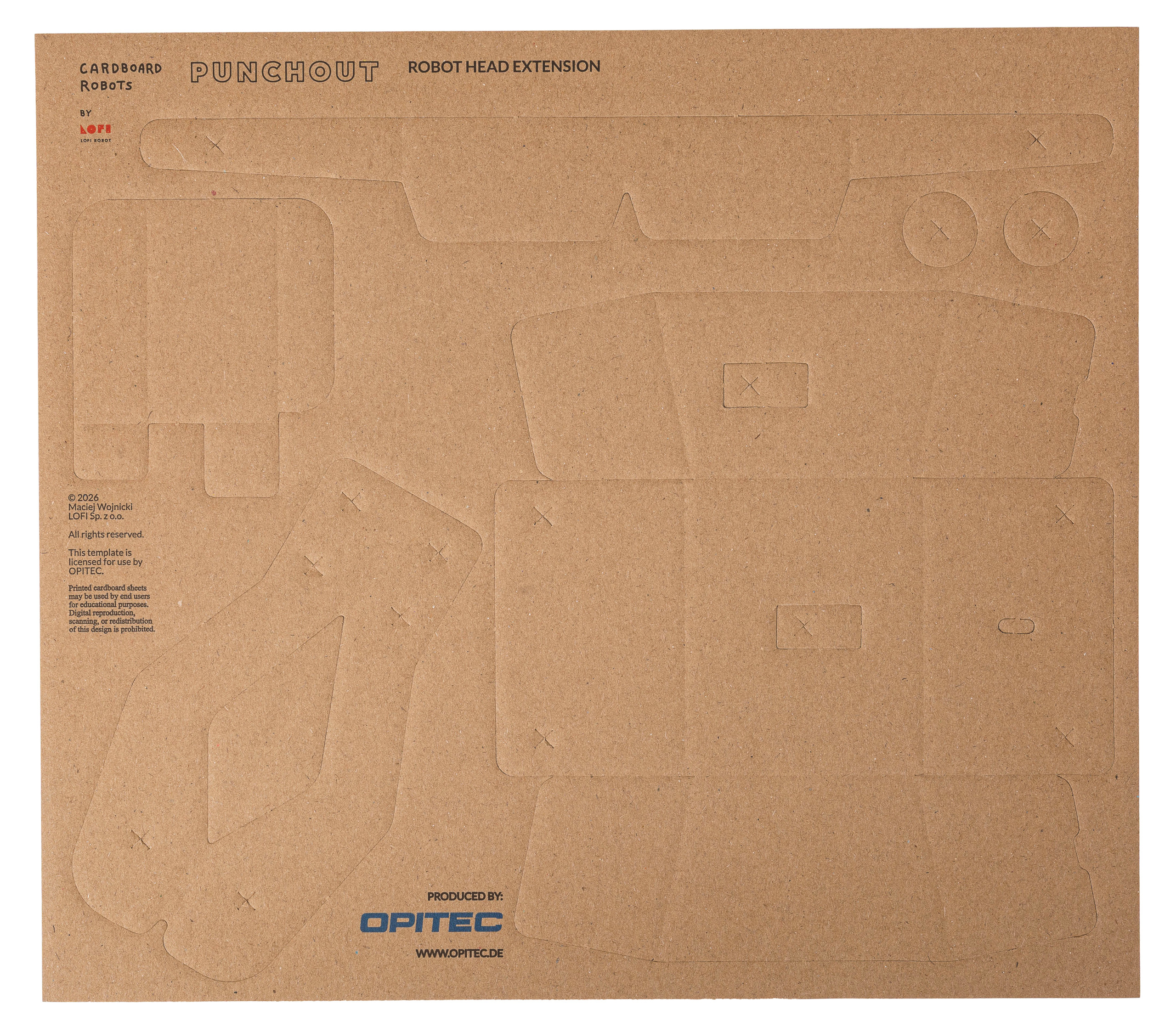 Cardboard Robot Hungrybot / Sleepybot Extension prédécoupée