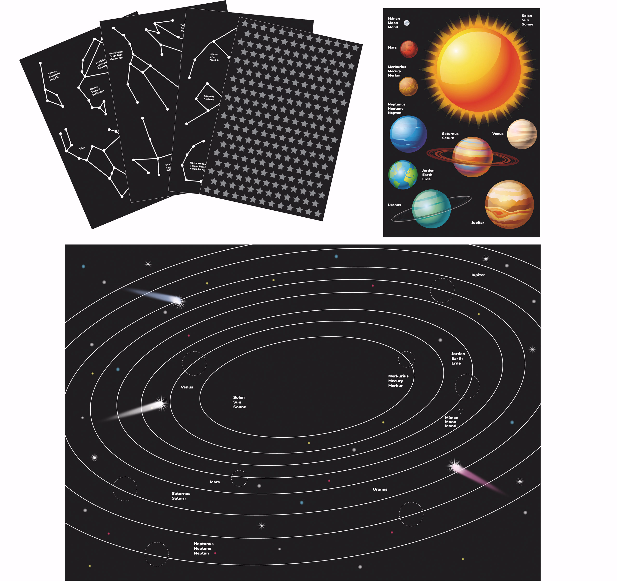 Bastelset Planeten und Sternenbilder