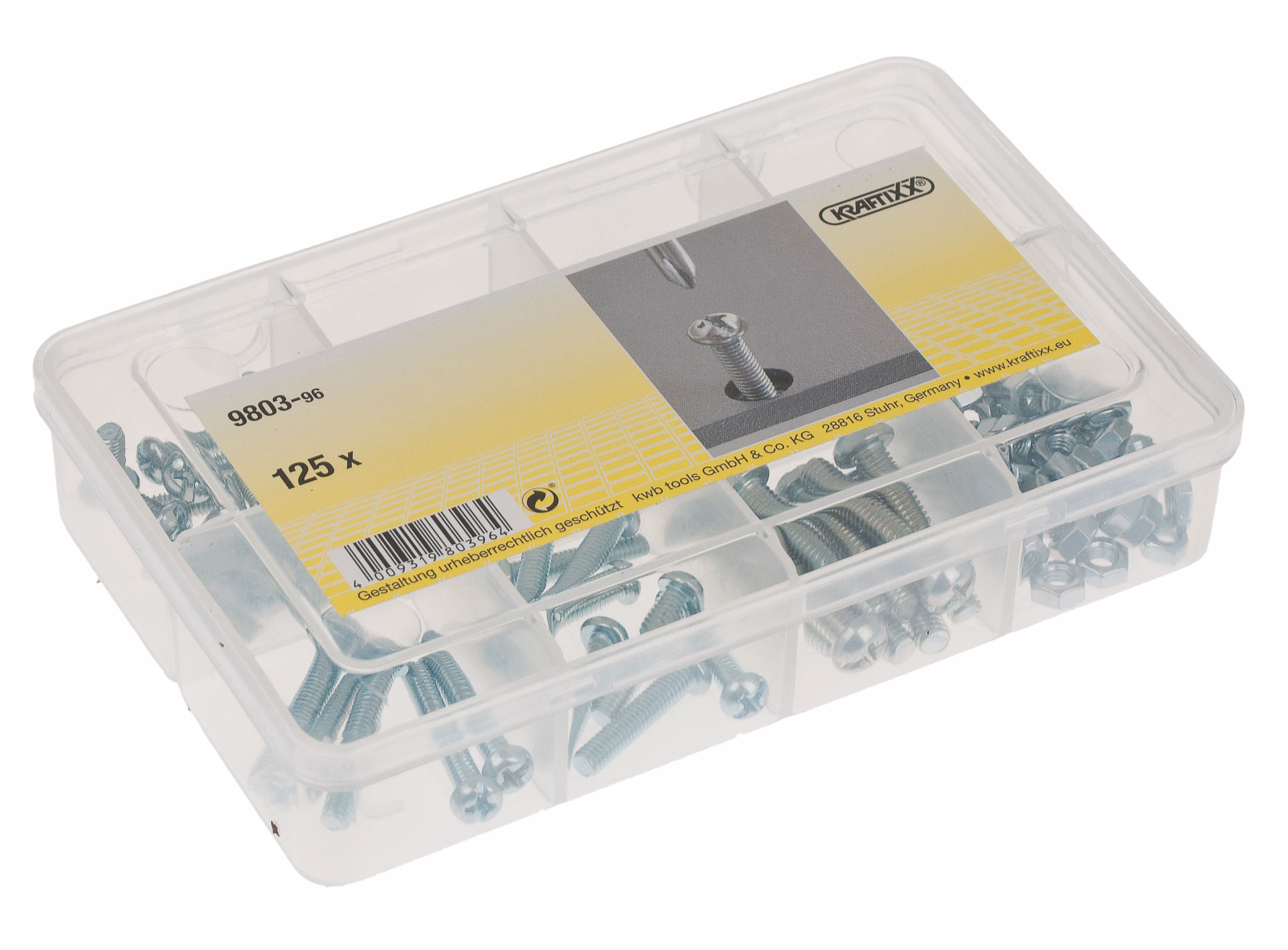 Surtido de tuercas y tornillos - 125 piezas