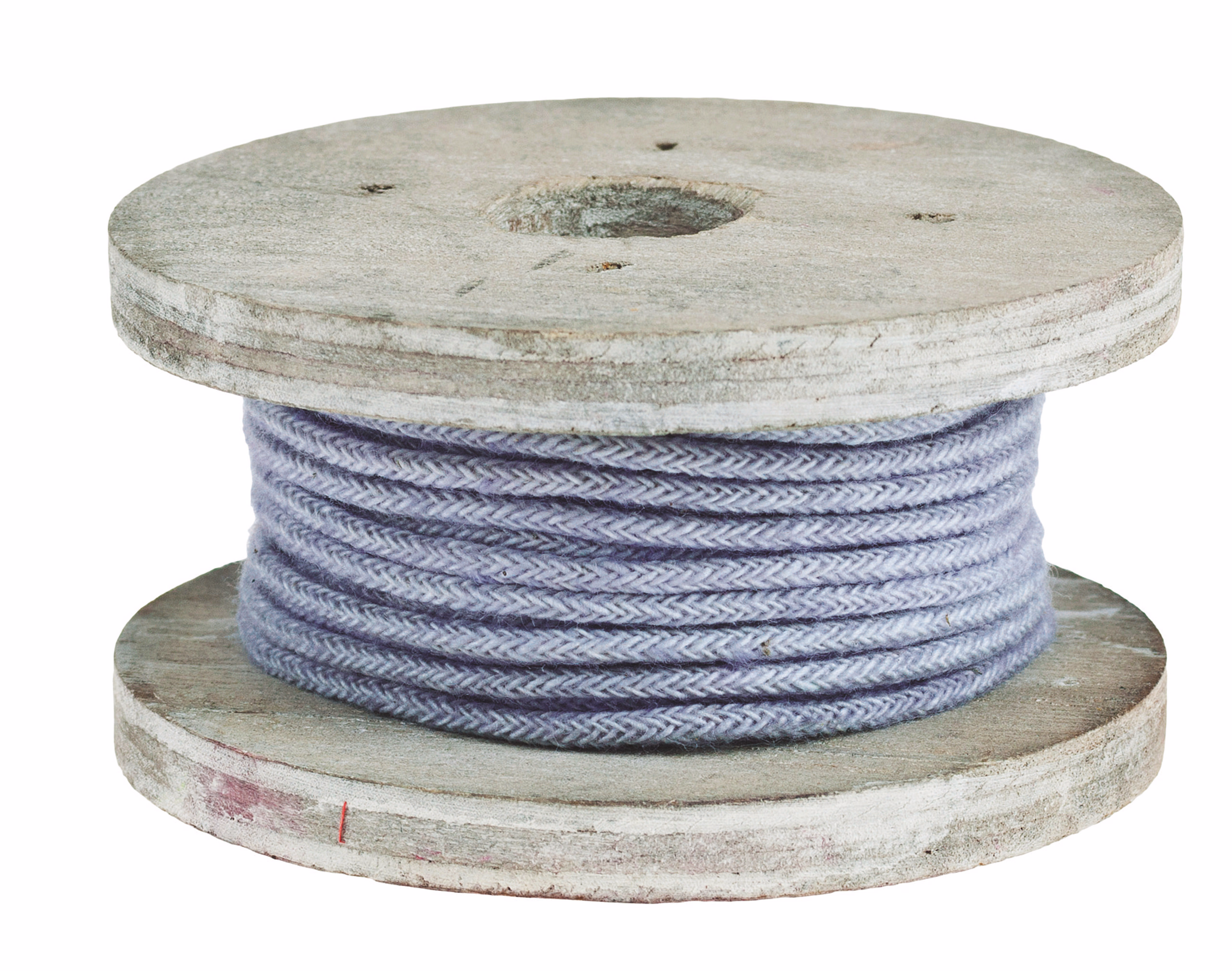 Dekokordel auf Holzspule, 4 m blau (2 mm)