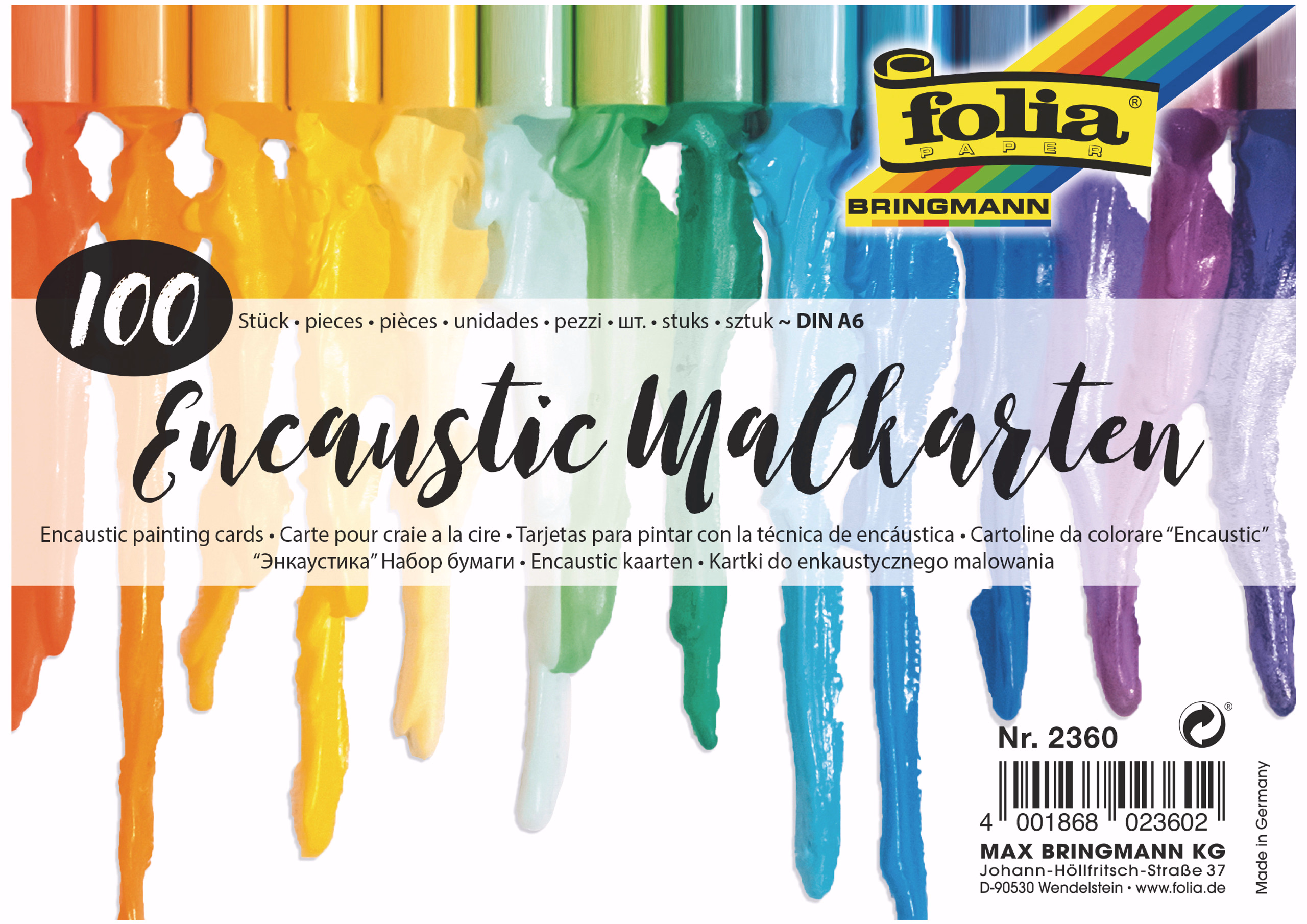 Encaustic-Malkarten, 100 Stück DIN A6