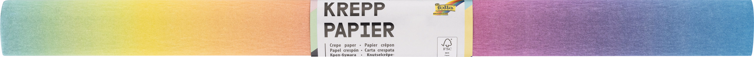 Krepppapier, Regenbogen (50 x 250 cm)