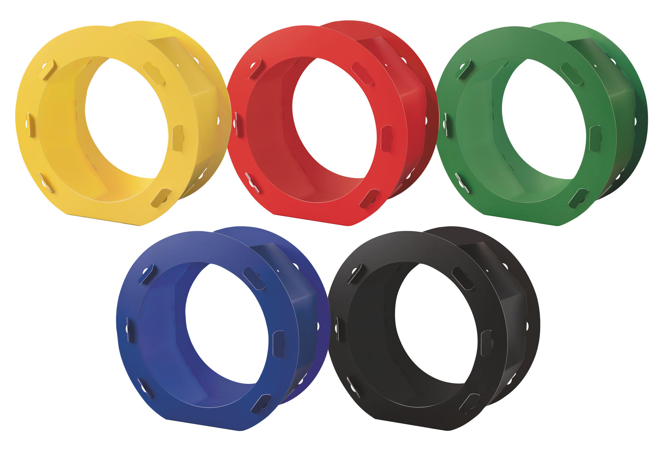 Lanternes brutes rondes, set de 5 pièces