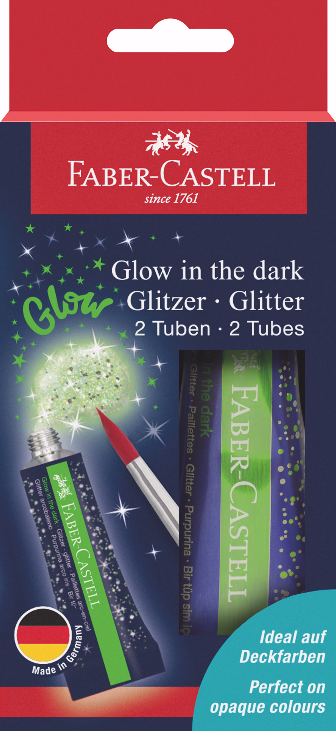 FABER-CASTELL Glitzer Glow in the dark (2x 12ml)