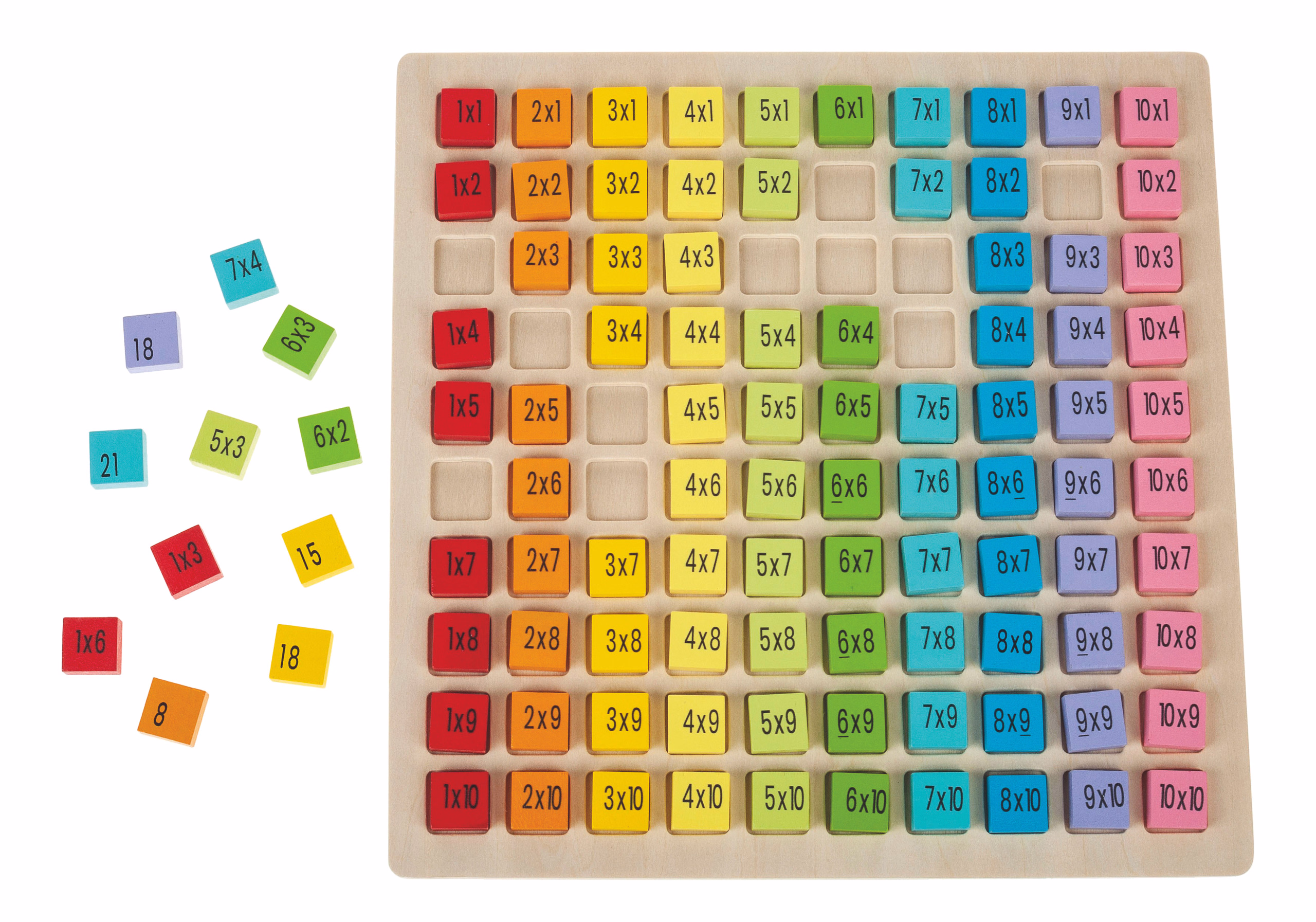 Holz-Multiplikationstabelle, 101-teilig