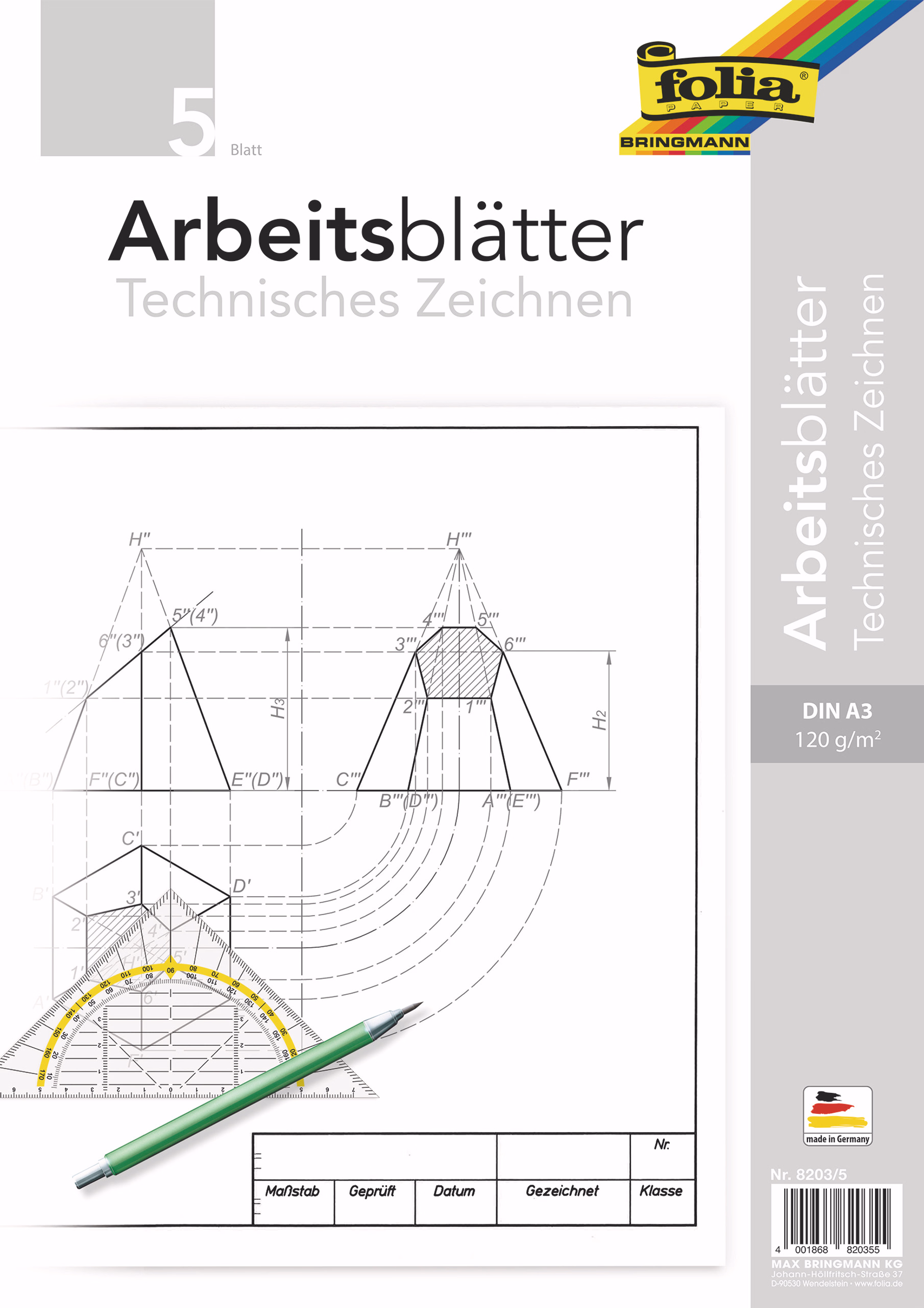 Werkbladen technisch tekenen (A3) 120 g, 5 vel