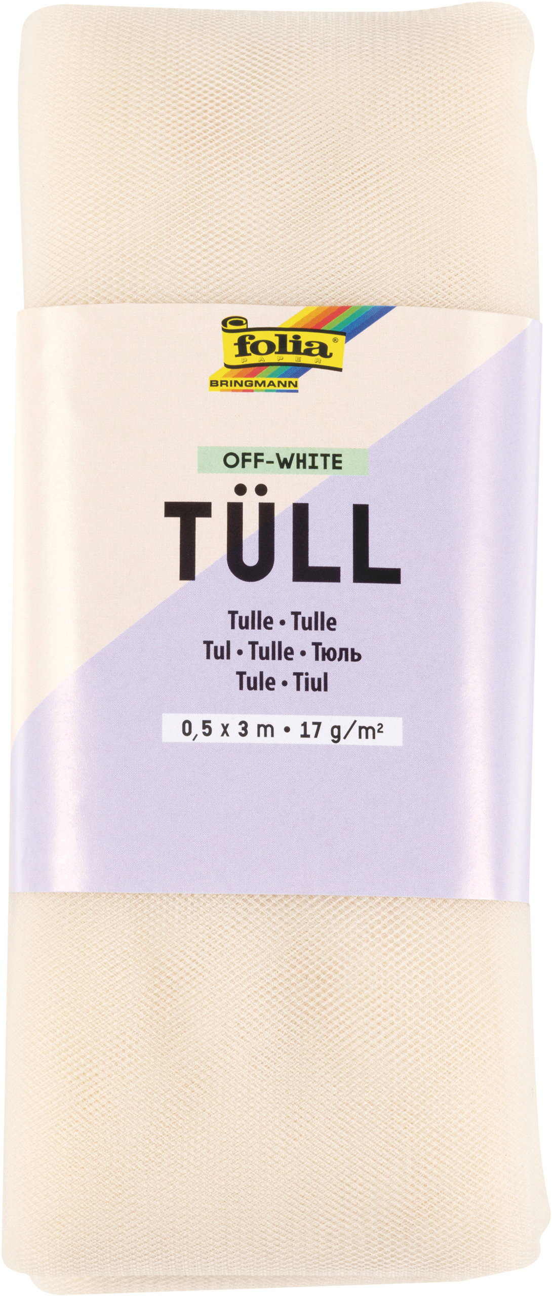 Tüll-Stoff cremeweiß