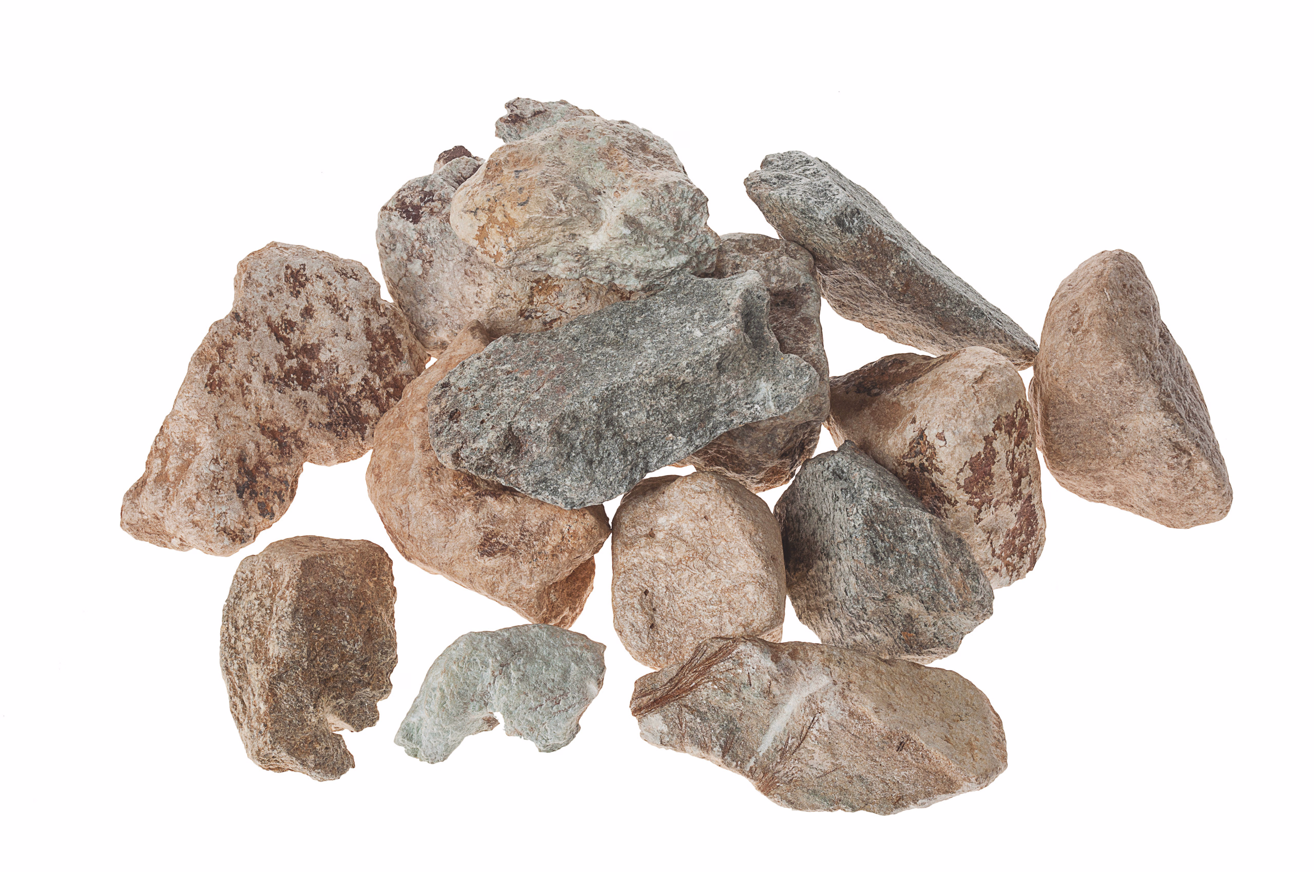 Speksteen brokken, 25 kg (vrijblijvend gesorteerd)