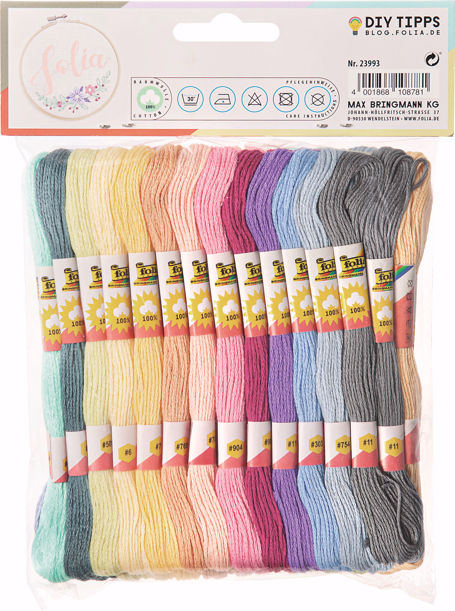 Lote de hilos para bordar (52 x 8 m) 26 colores