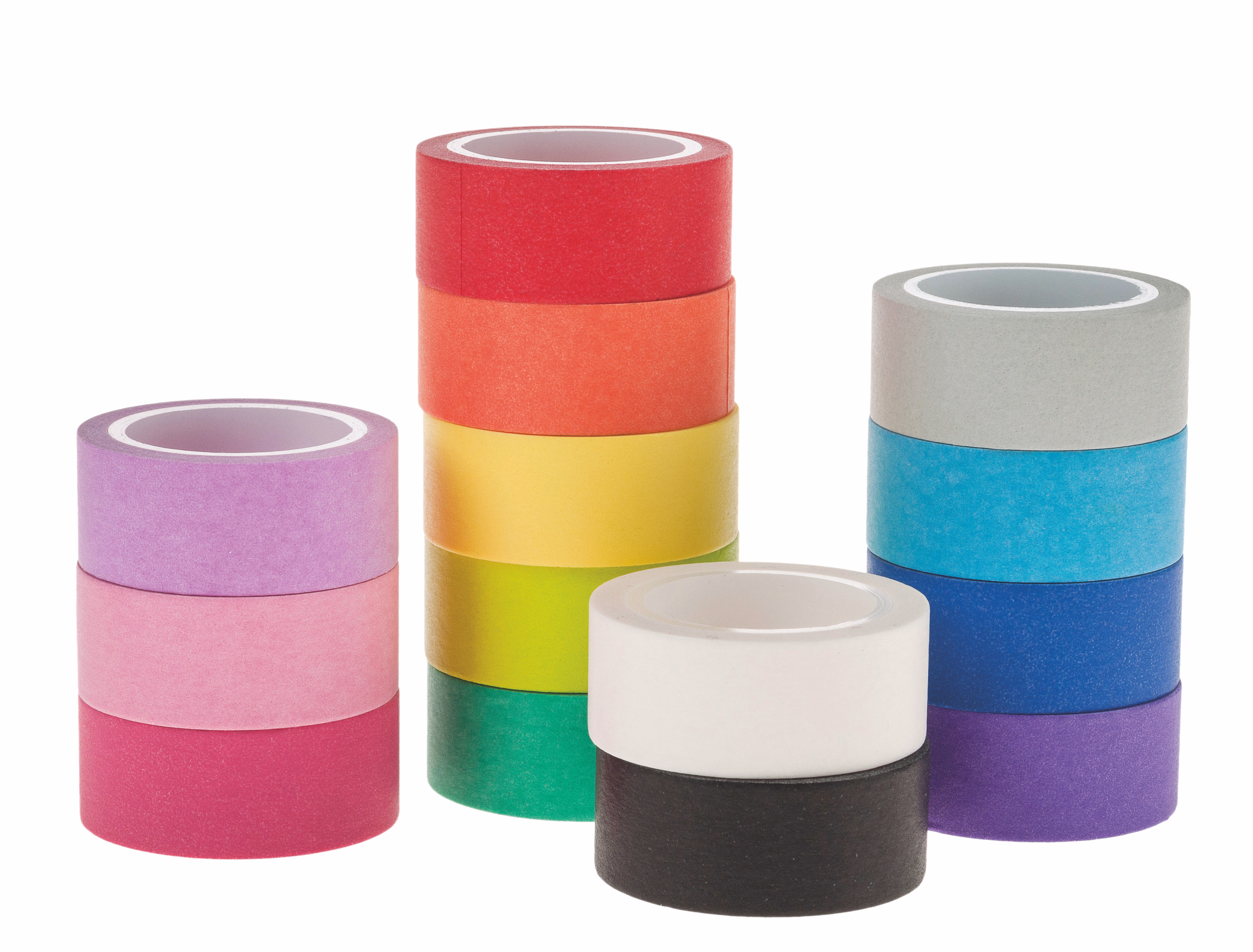 Washi tapes (15 mm x 5 m) bont, 14 stuks