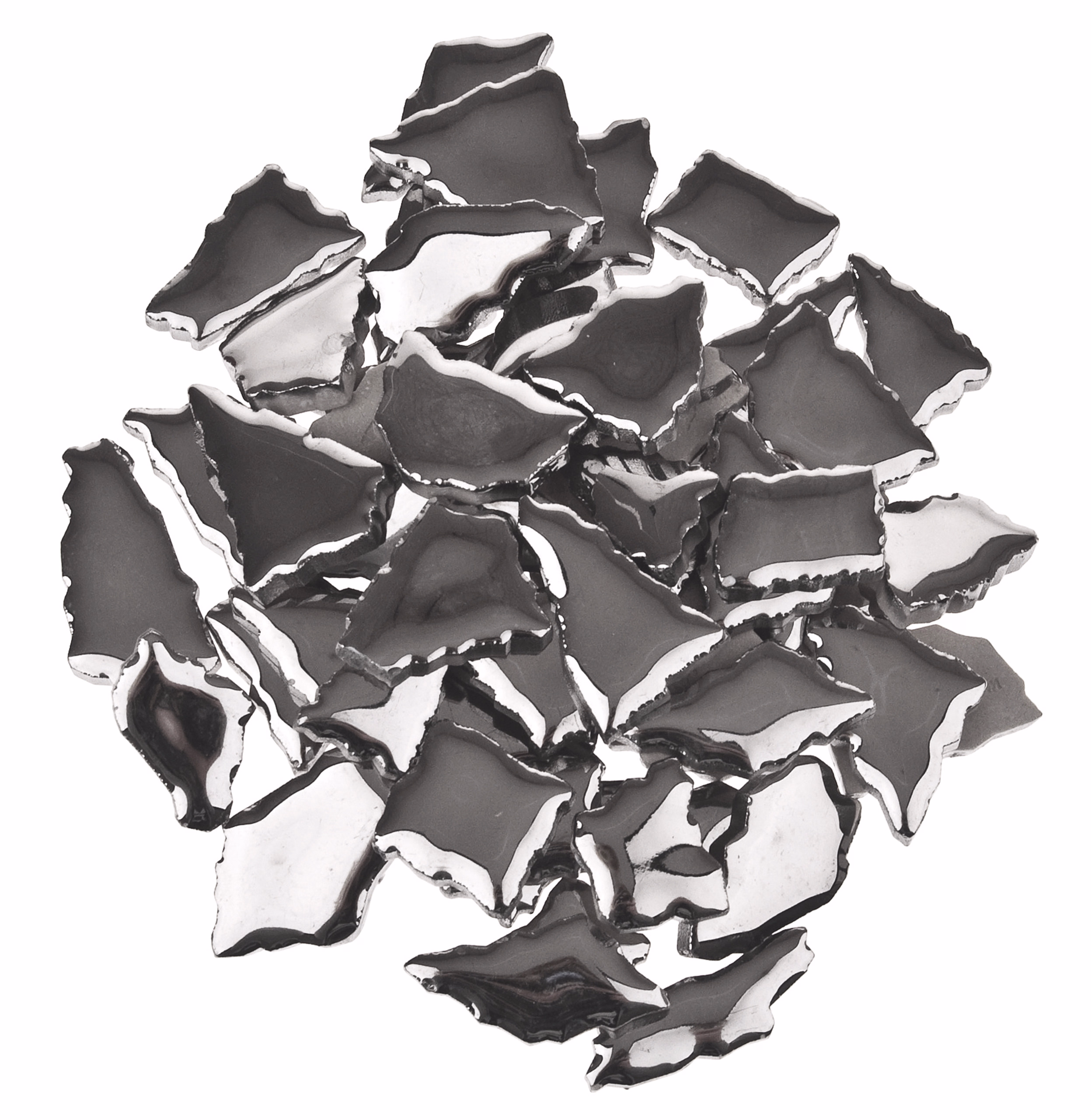 Scherven mozaïek, ca.5mm dik, 500 gr, zilver