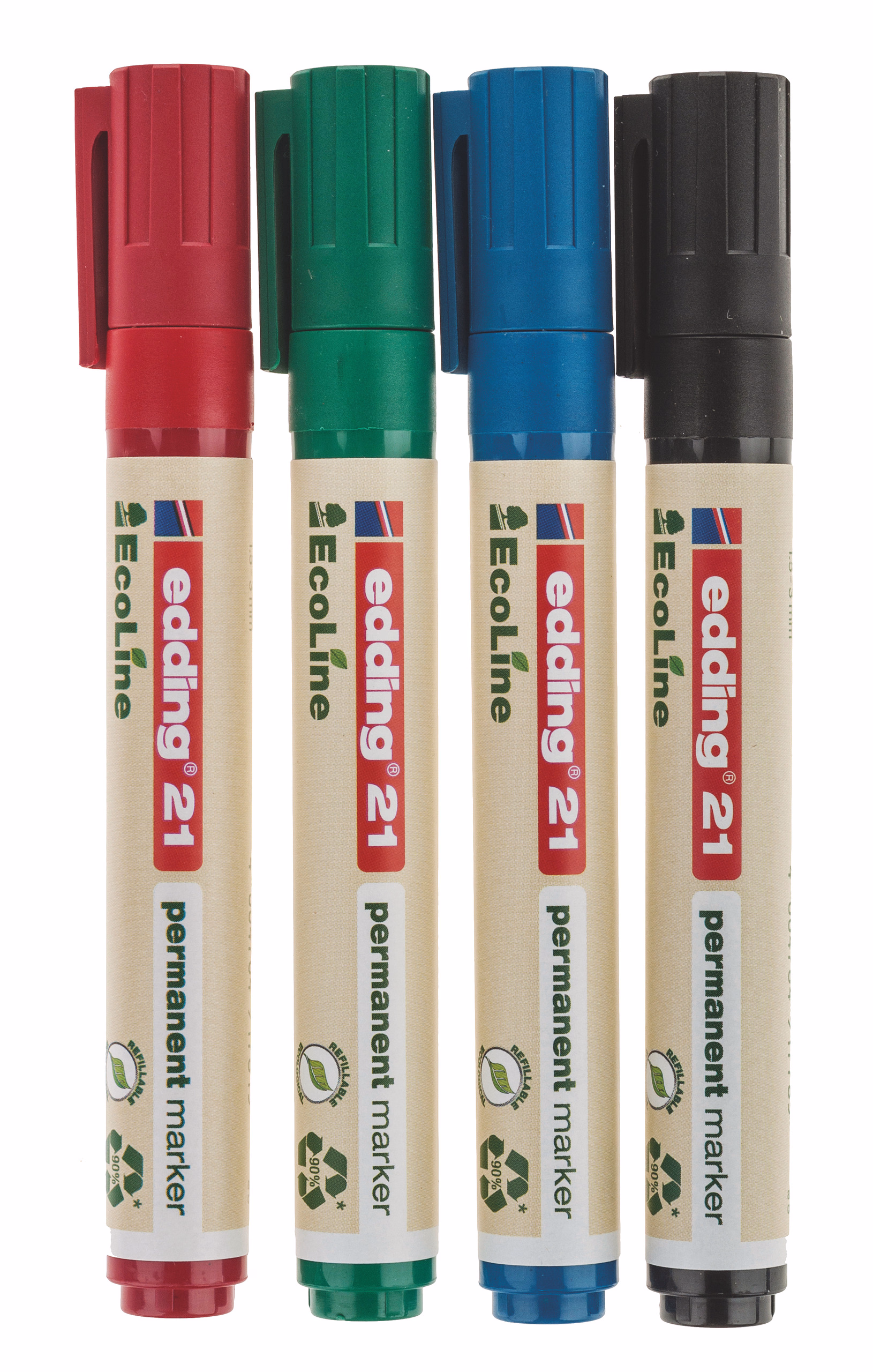 edding EcoLine 21 Permanentmarker, 4er-Set