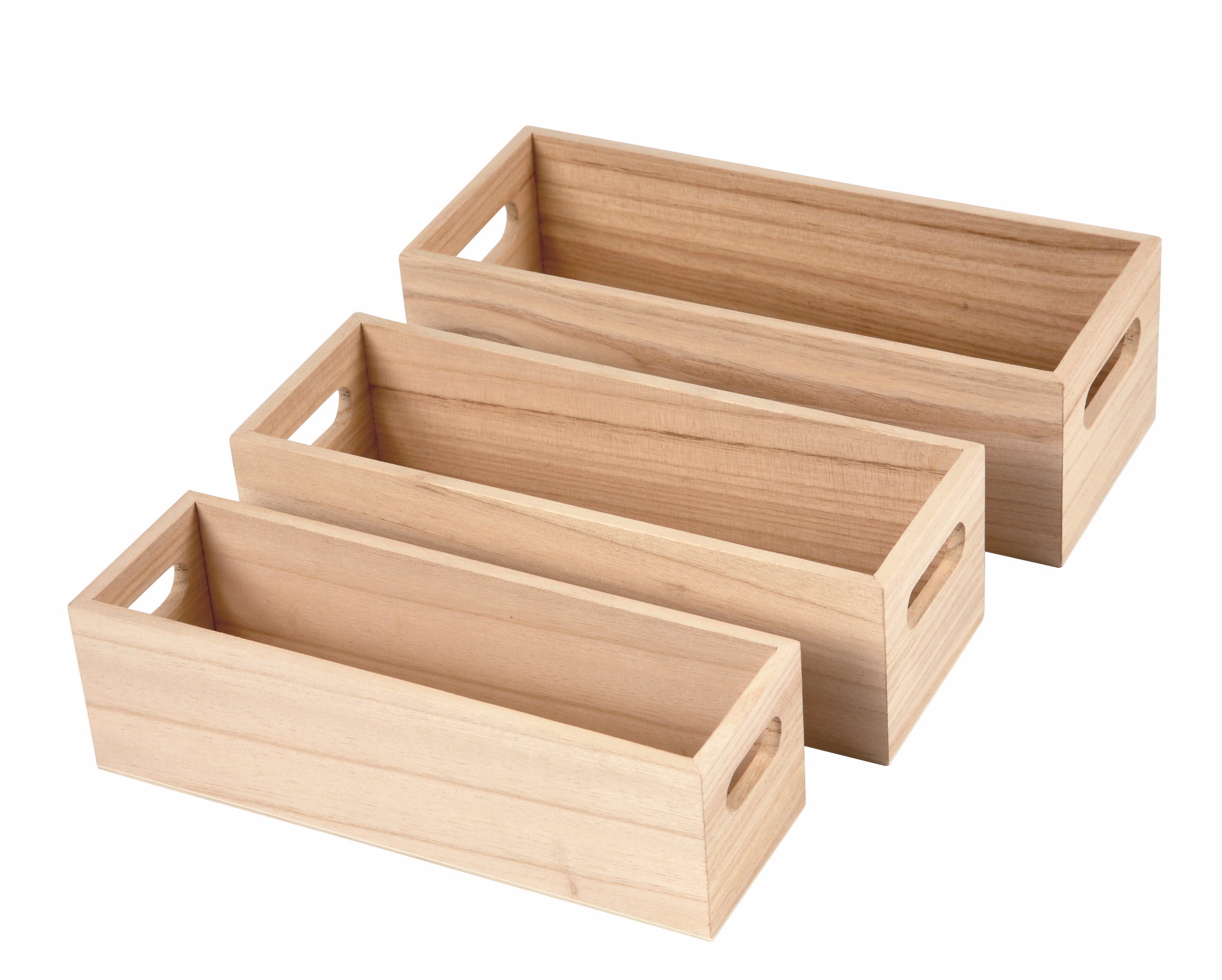 Set de caisses en bois, 3x