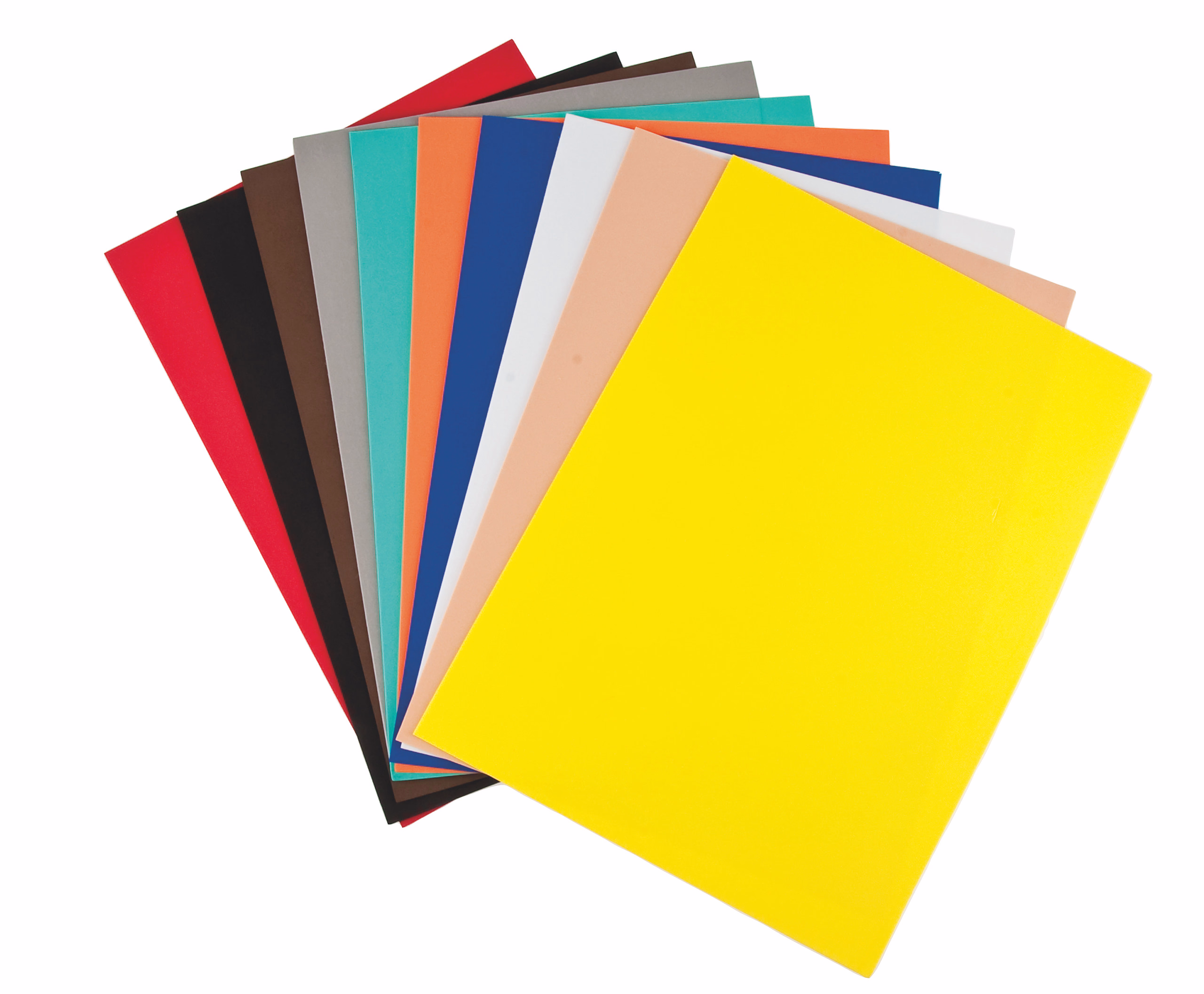 Moosgummi Set, 10 Platten bunt ( 29 x 40 cm)