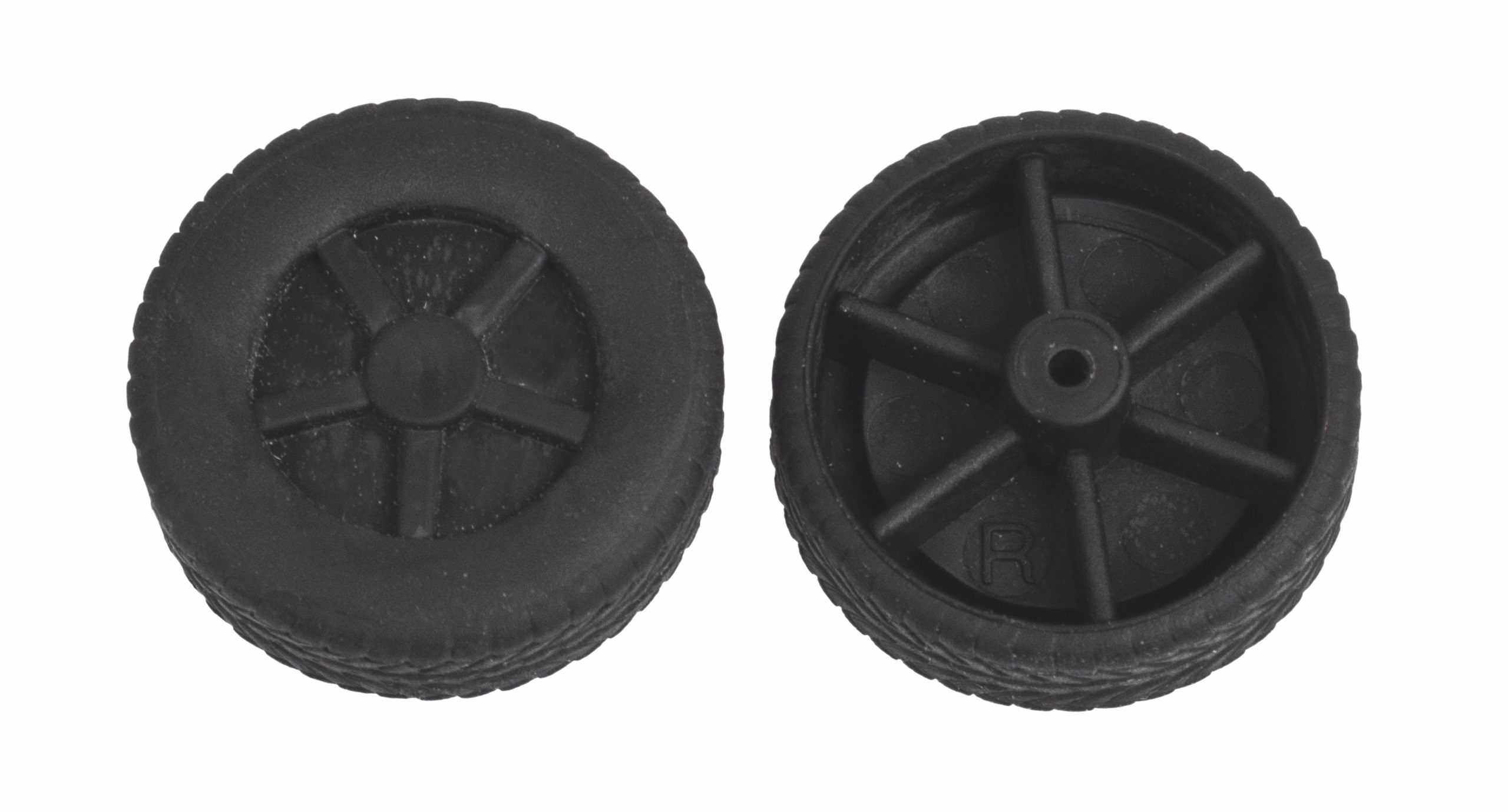 Laufrad 10 St., Reifen 3/4 Hohl (28x9 mm/Bohr.2mm)