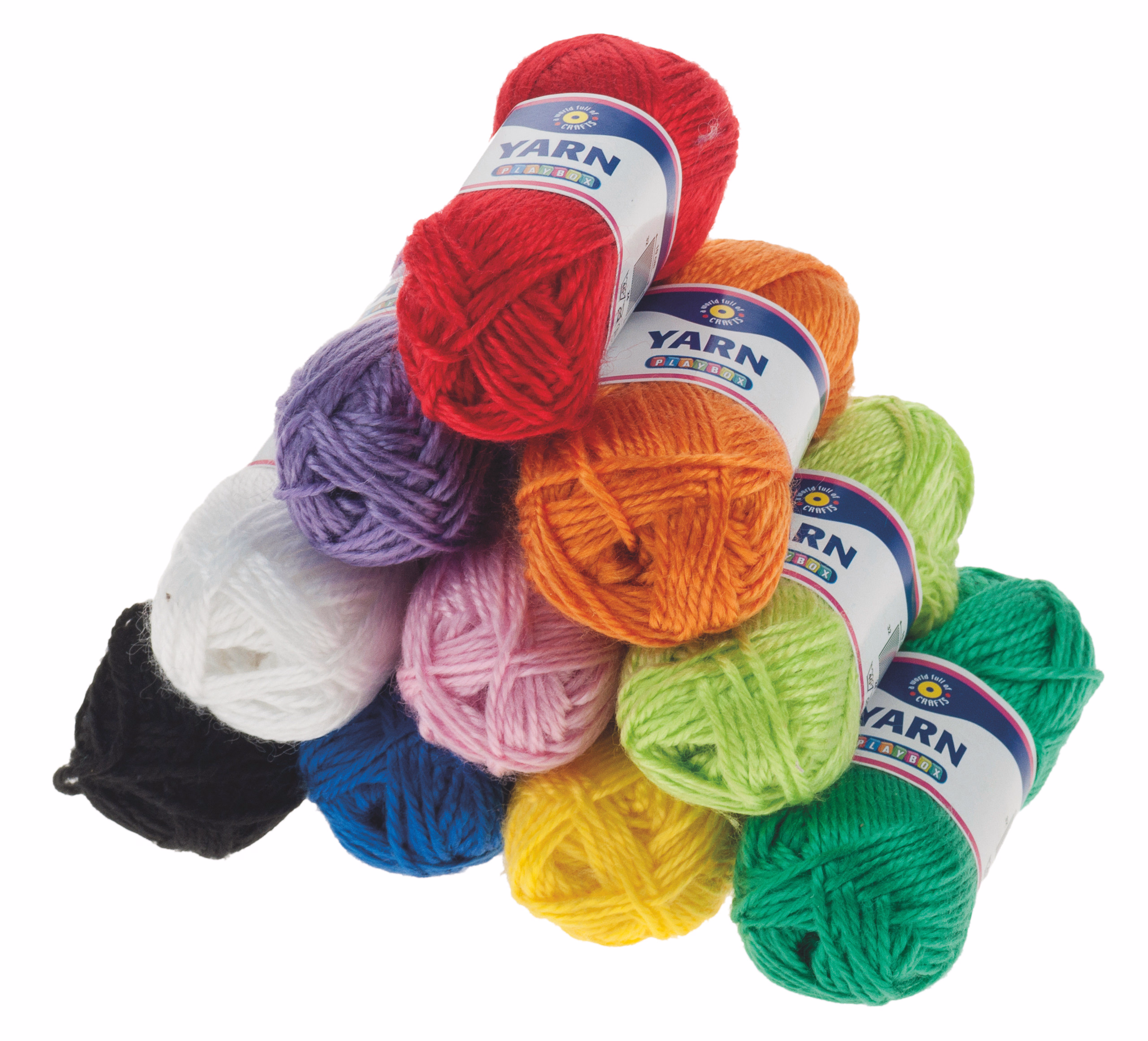 Mini knotjes wol (10 knotjes elk 10 g) 10 kleuren