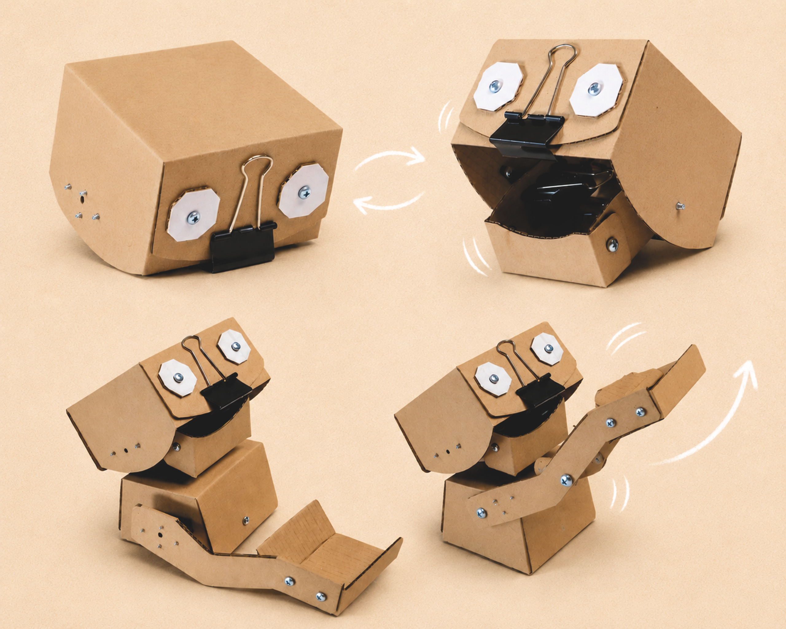 Cartone Robot Hungrybot / Sleepybot estensione preforata
