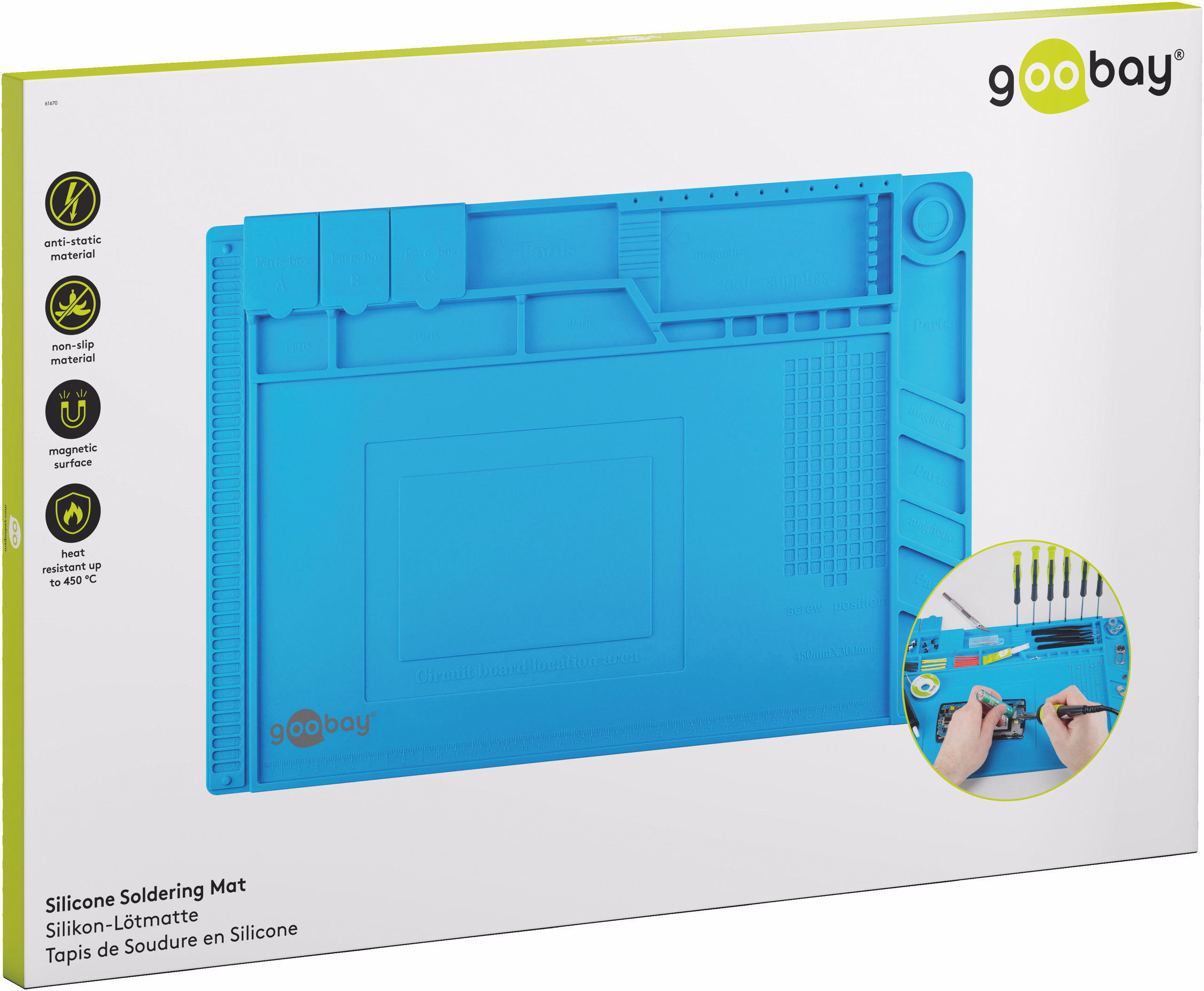 Siliconen soldeerondergrond (45 x 30 cm)