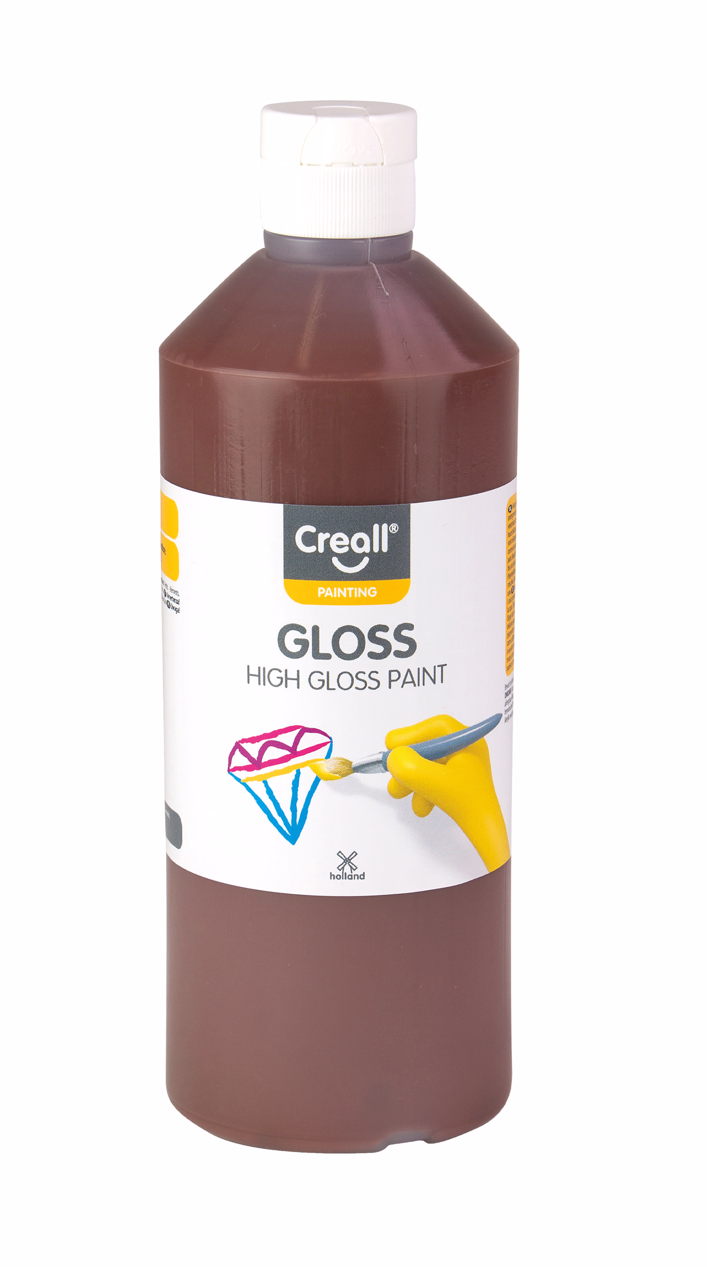 Creall Gloss Farbe, 500 ml dunkelbraun