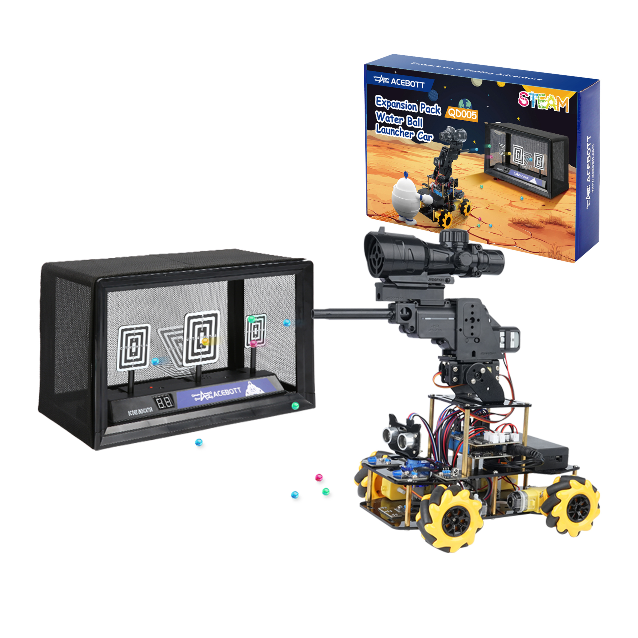 Acebott Water Ball Launcher Kit uitbreiding voor Basic Smart Cart Starter Kit