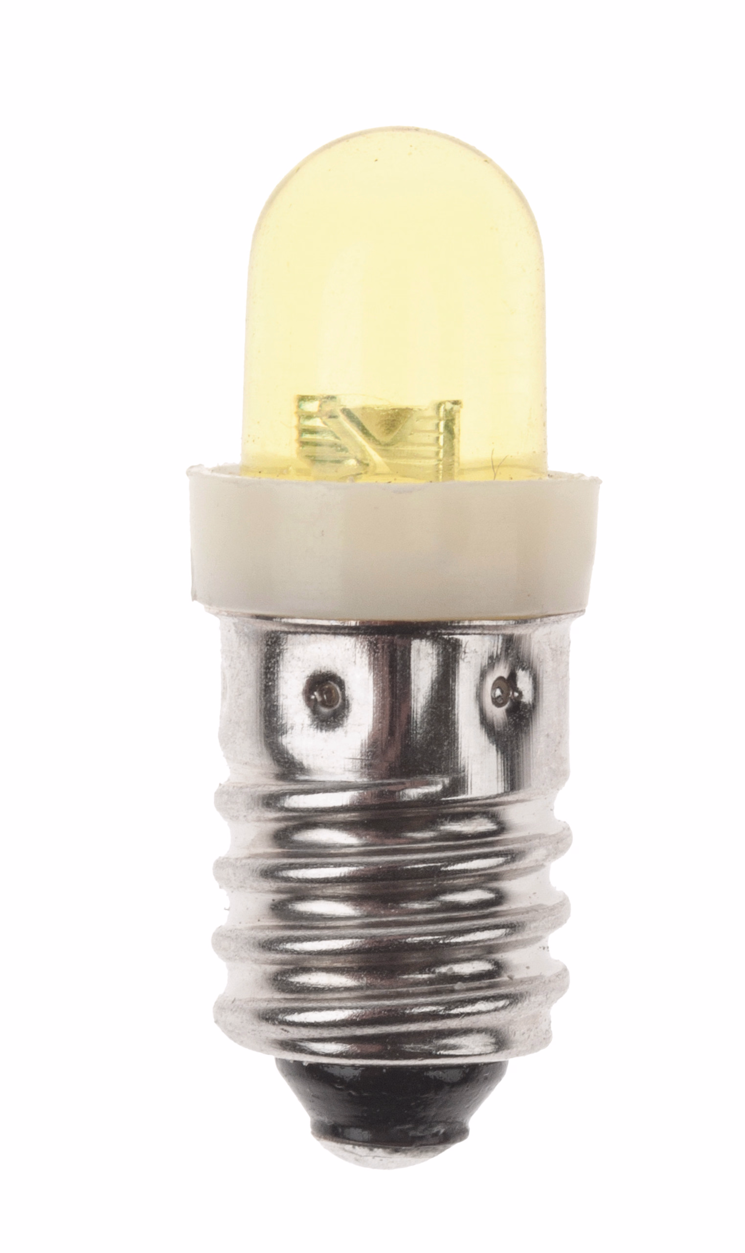 Lichtdiodes (8 mm) E10-fitting, geel, 10 stuks