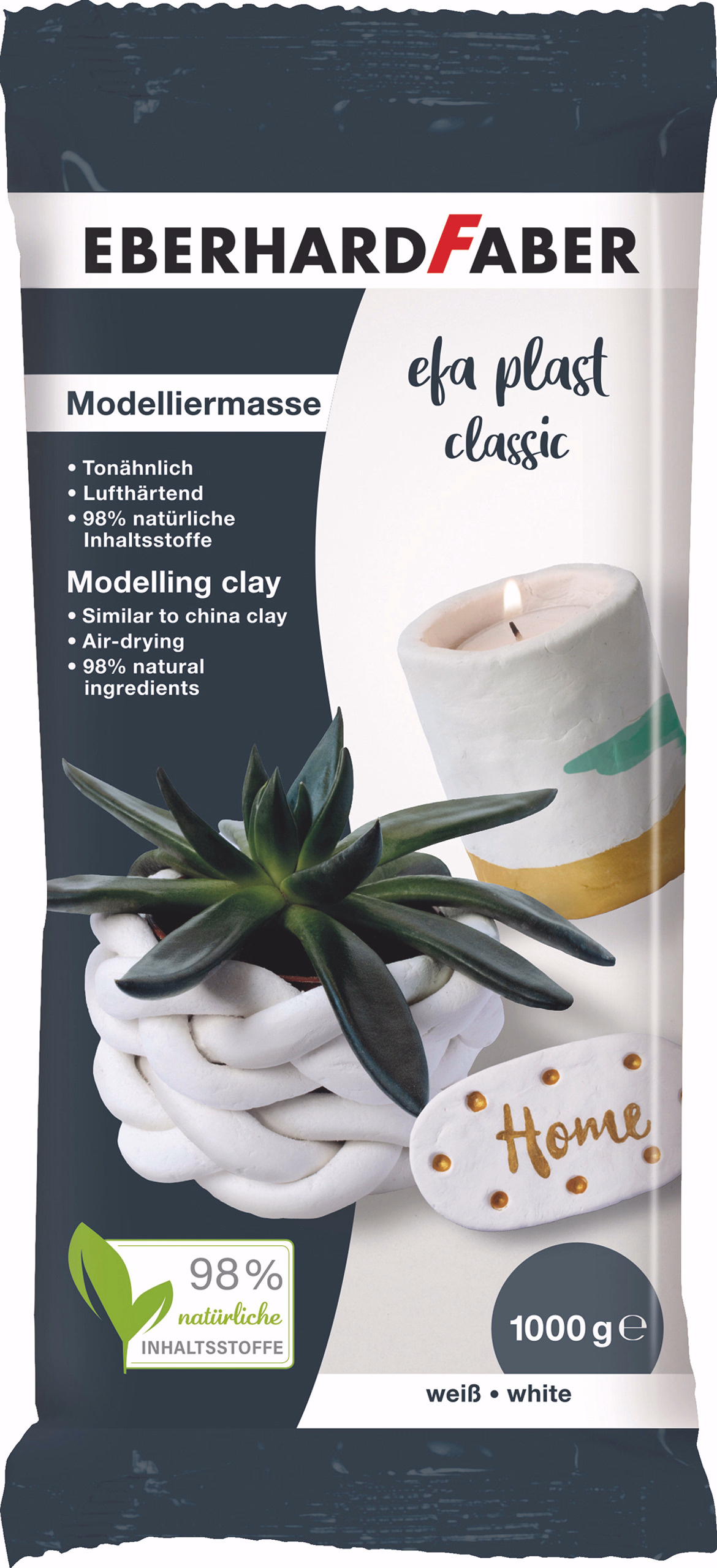 Modelliermasse efaplast, 1000 g weiß