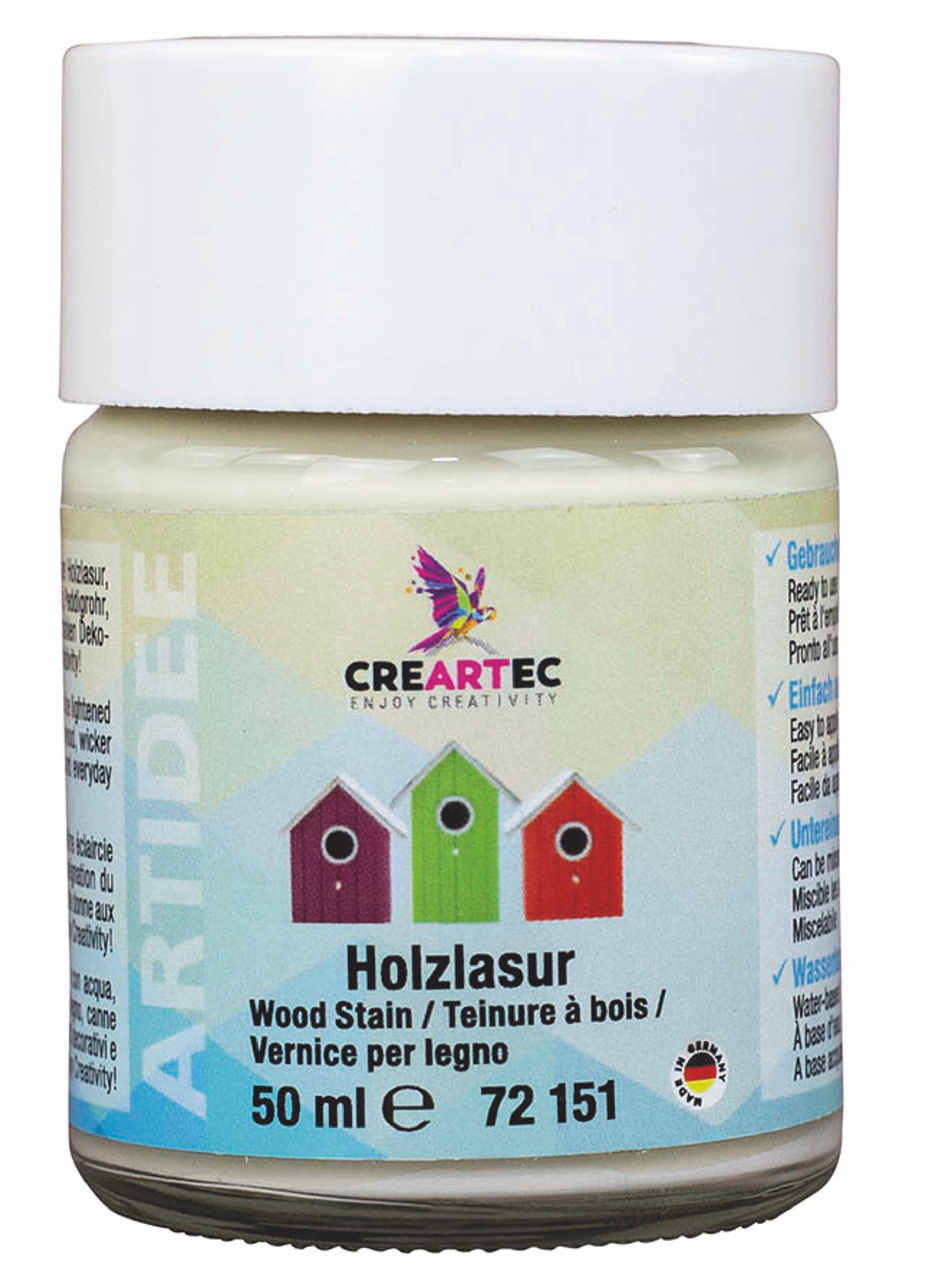 Houtlazuur, 50 ml, wit